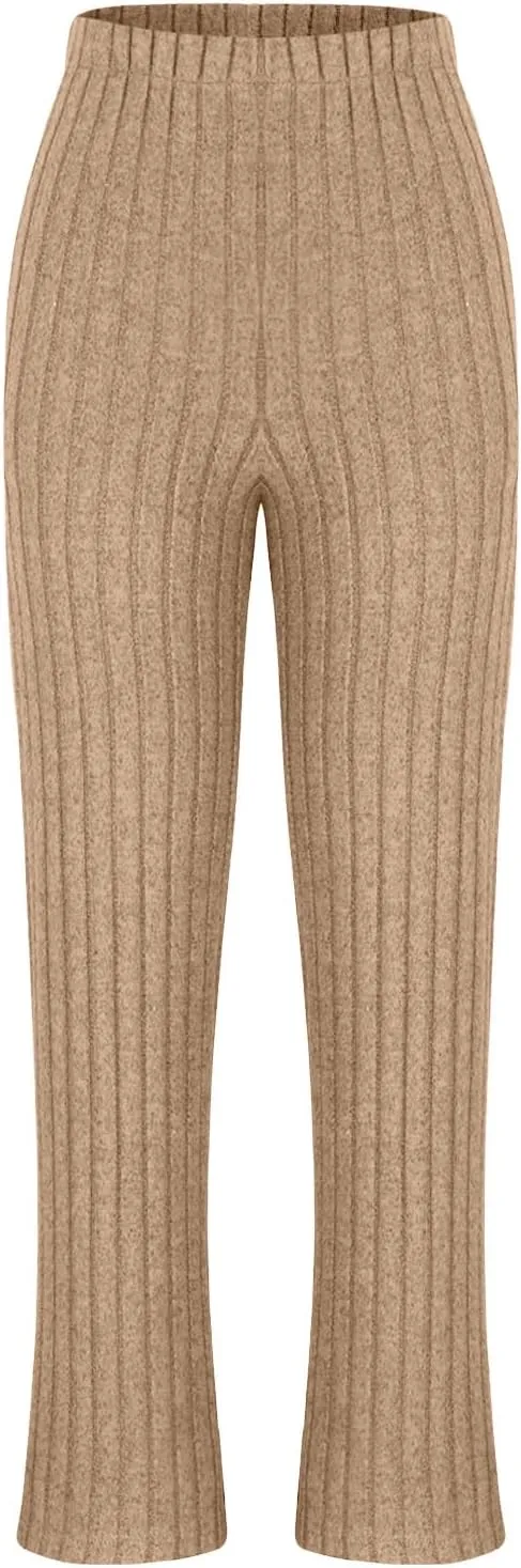 Sweater Set Women 2 Piece Lounge Set Turtleneck Knit Pullover Top and Pants Set Casual Loungewear Comfy Travel Outfit