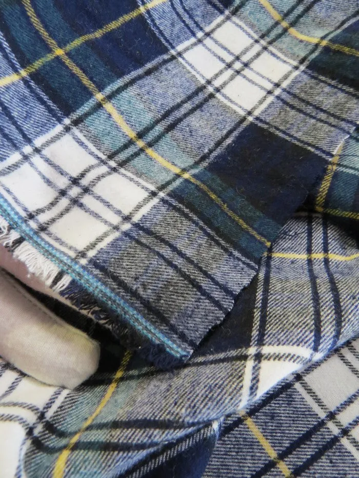 Tartan Plaid Uniform Apparel Flannel Fabric / Black/Red/White