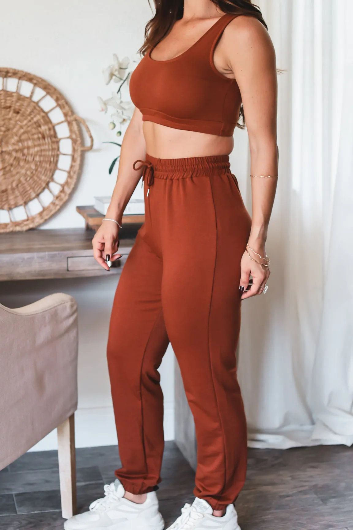 The Jenna Lounge Set- Brown