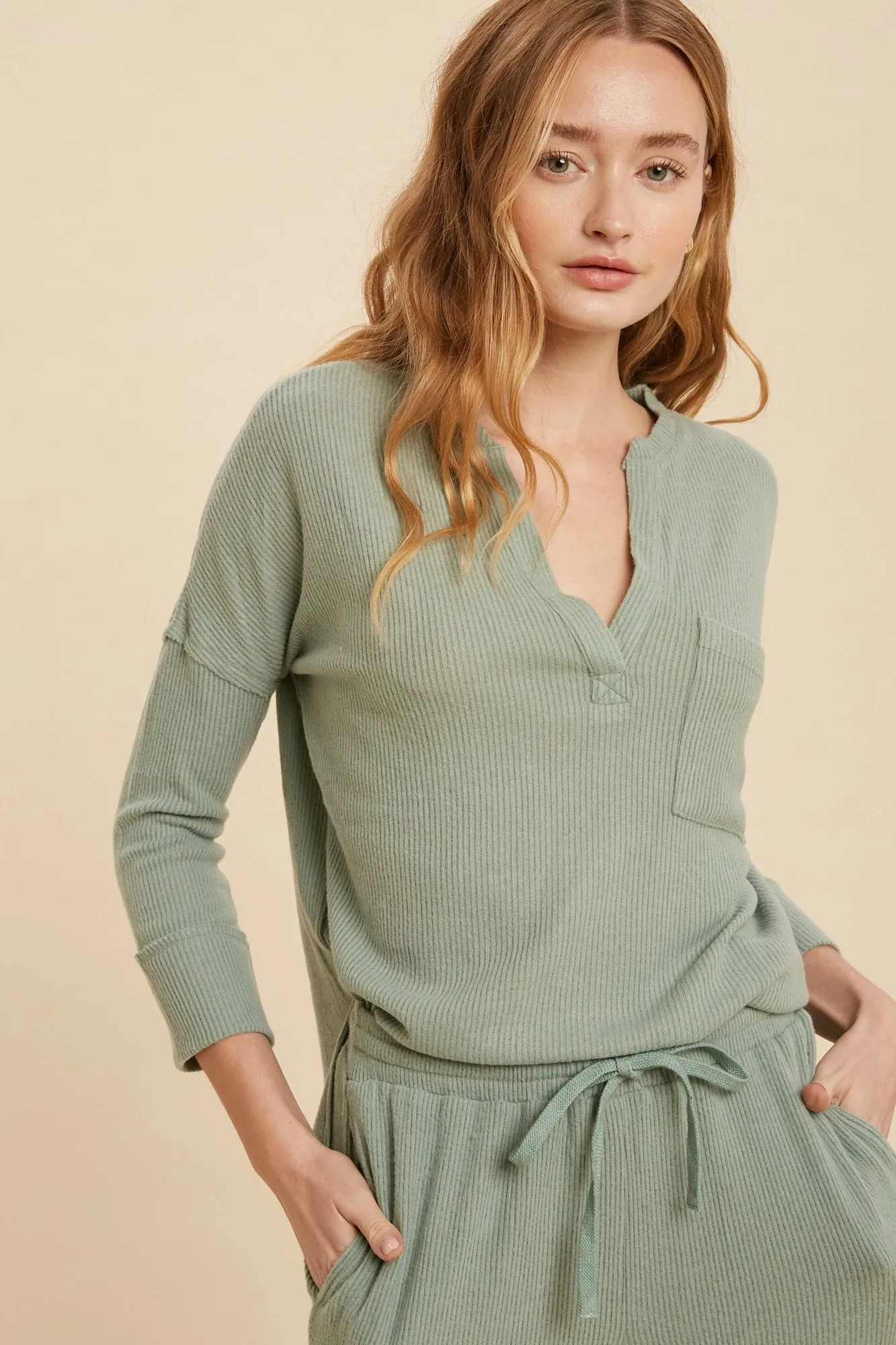 The Sage Cherie Hacci Knit Lounge Top