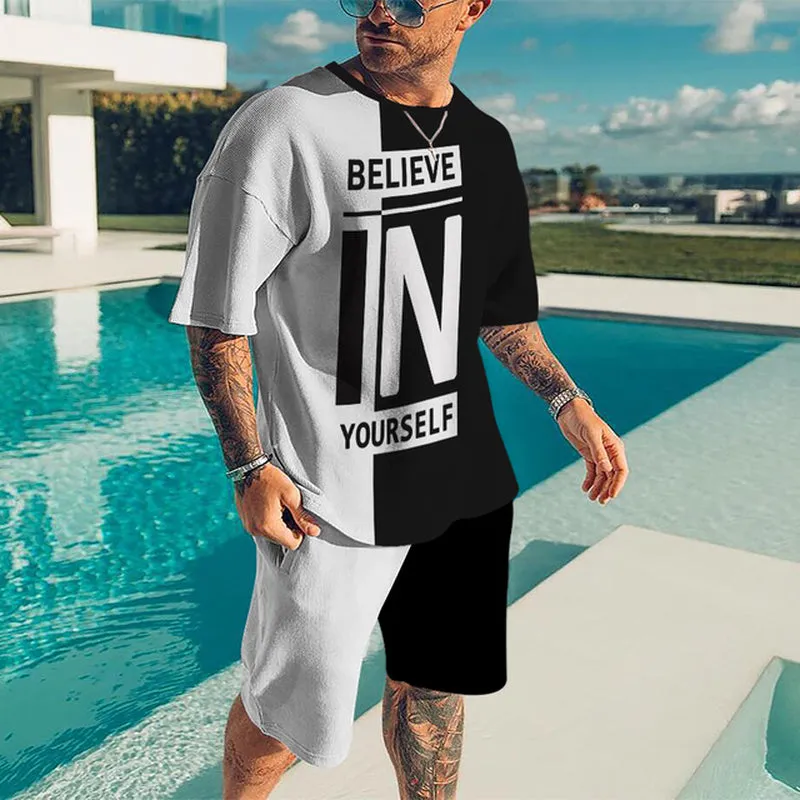Two Piece Printed Set Tracksuit/Lounge Wear for Men