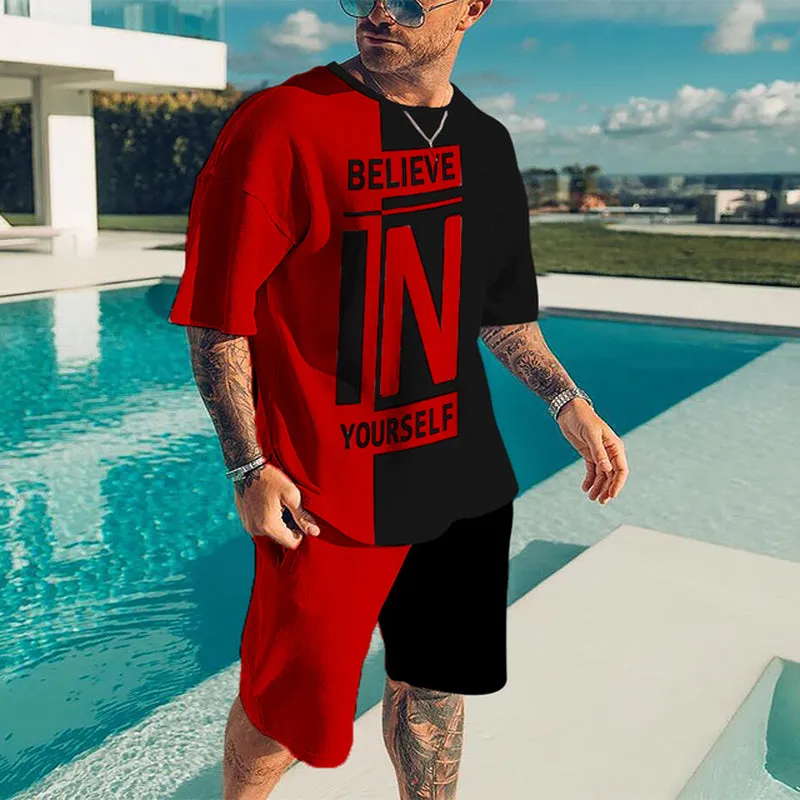 Two Piece Printed Set Tracksuit/Lounge Wear for Men