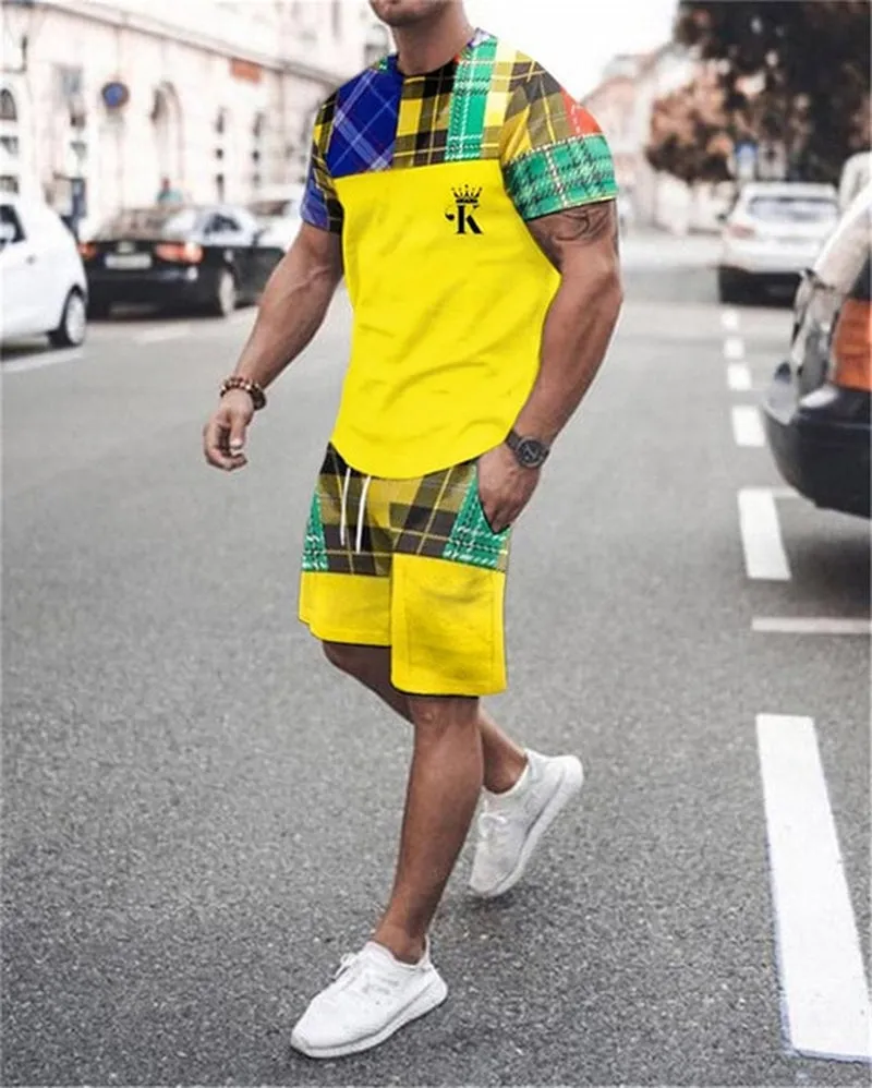 Two Piece Printed Set Tracksuit/Lounge Wear for Men