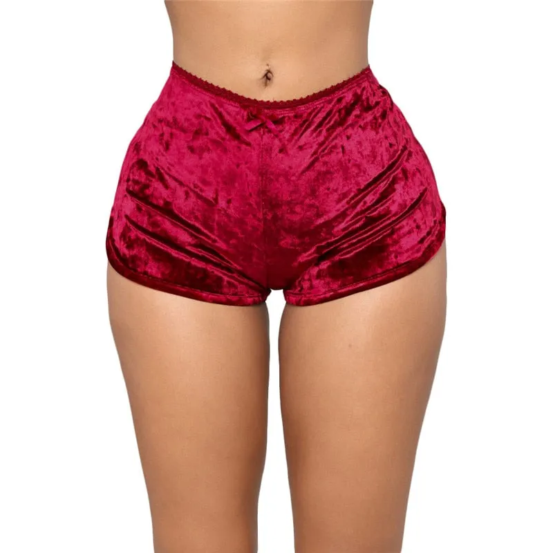 Two Piece Sleeveless Velvet Spaghetti Strap Suit