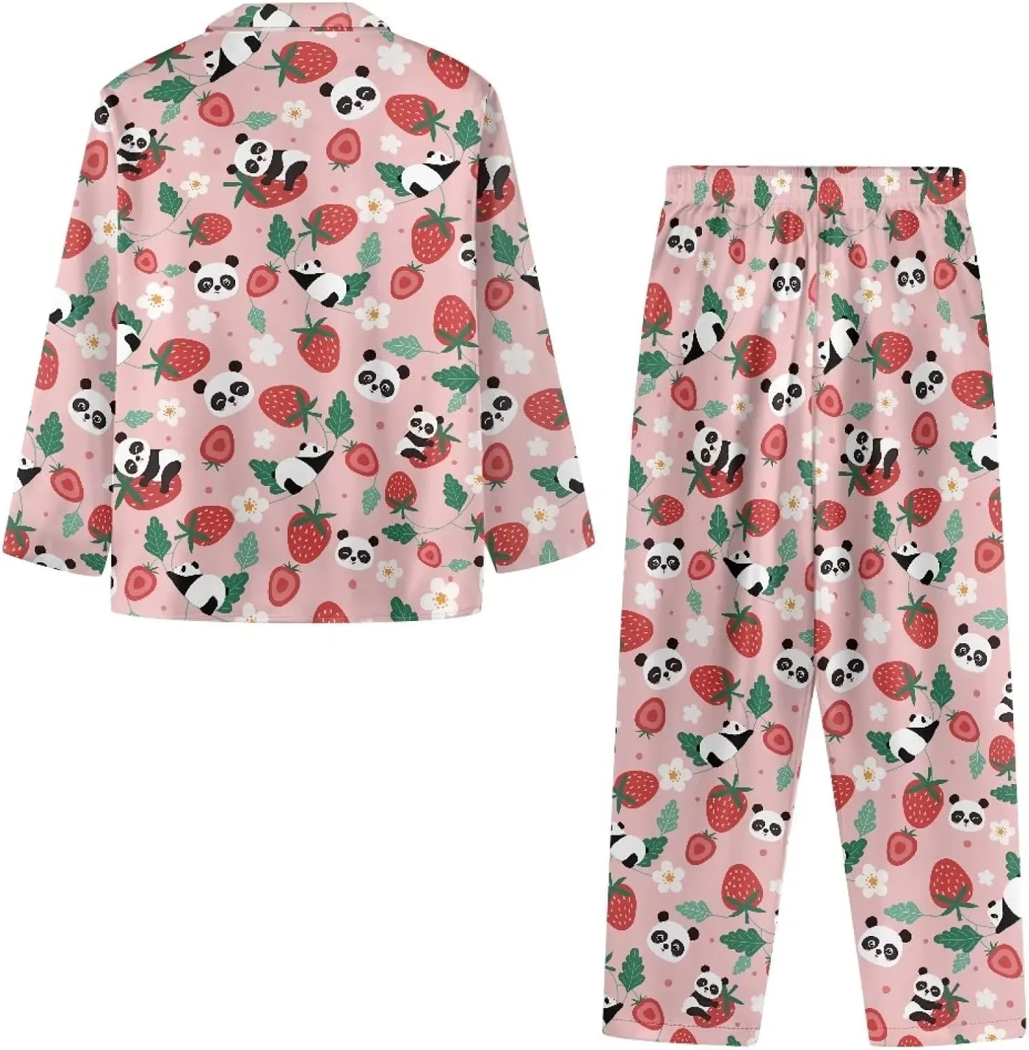 Uasibuni Fashion Button Down Pajama Set For Women Long Sleeve Pajama Pants Soft Comfy Pjs Loungewear Sets