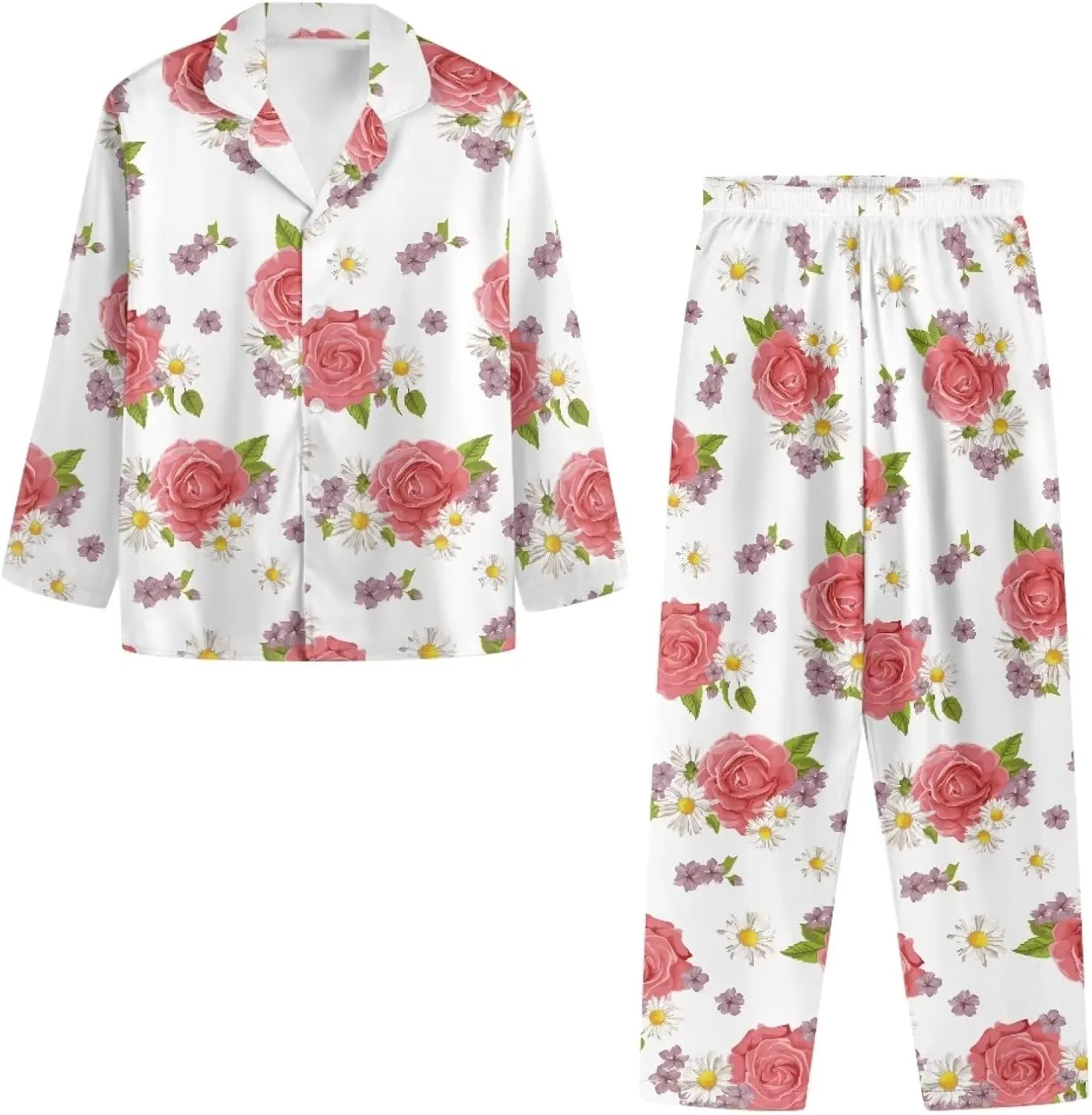 Uasibuni Fashion Long Sleeve Pajama Set Womens 2 Piece Lounge Sets Knit Pajama Tops Sleepwear