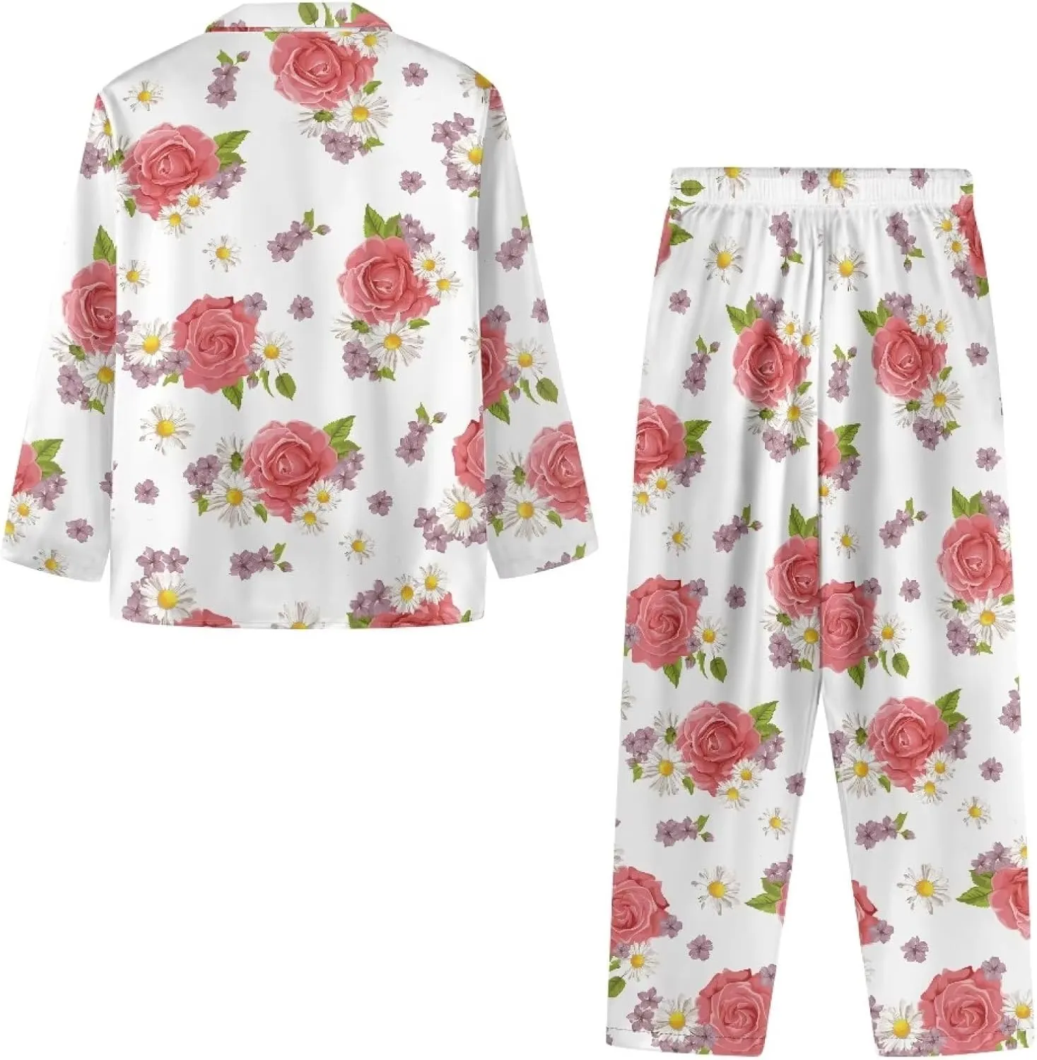 Uasibuni Fashion Long Sleeve Pajama Set Womens 2 Piece Lounge Sets Knit Pajama Tops Sleepwear