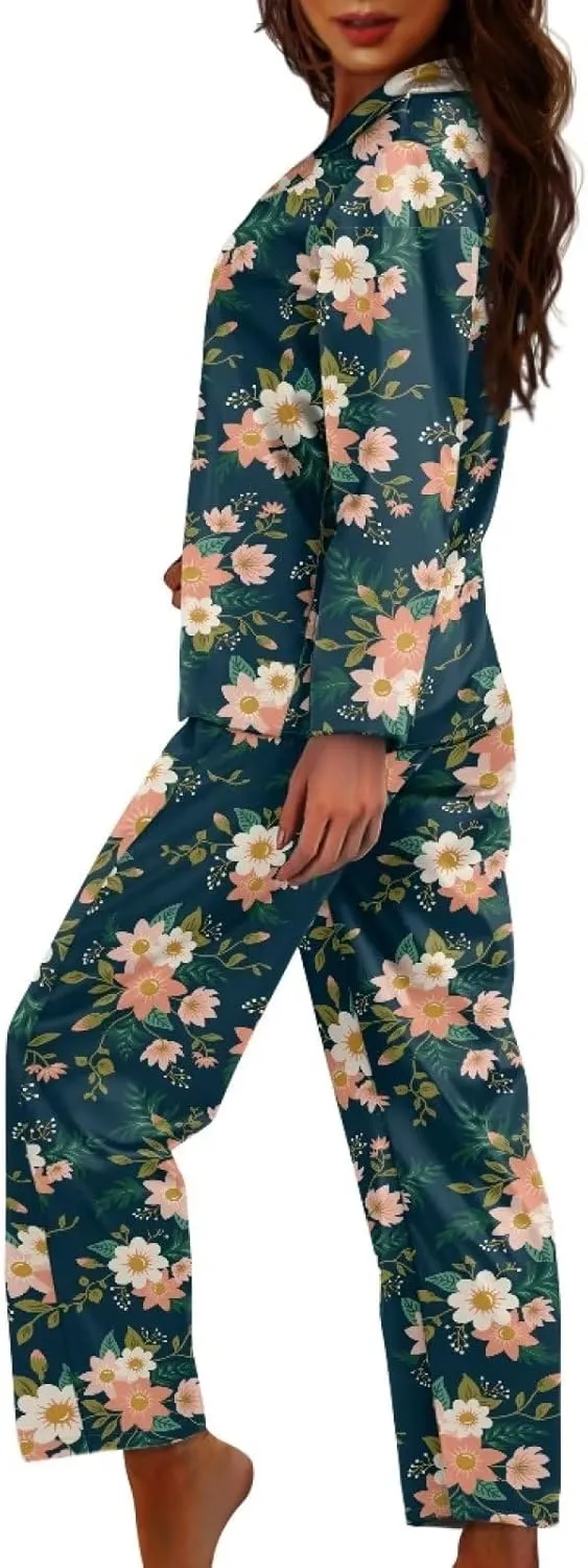 Uasibuni Womens Plus Size Pajama Sets Comfy Pajama Sleepwear Pants Christmas Pajama Sets for Women Gift Christmas