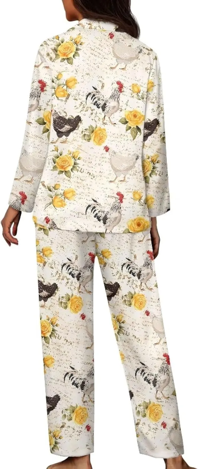 Uasibuni Womens Plus Size Pajama Sets Comfy Pajama Sleepwear Pants Christmas Pajama Sets for Women Gift Christmas
