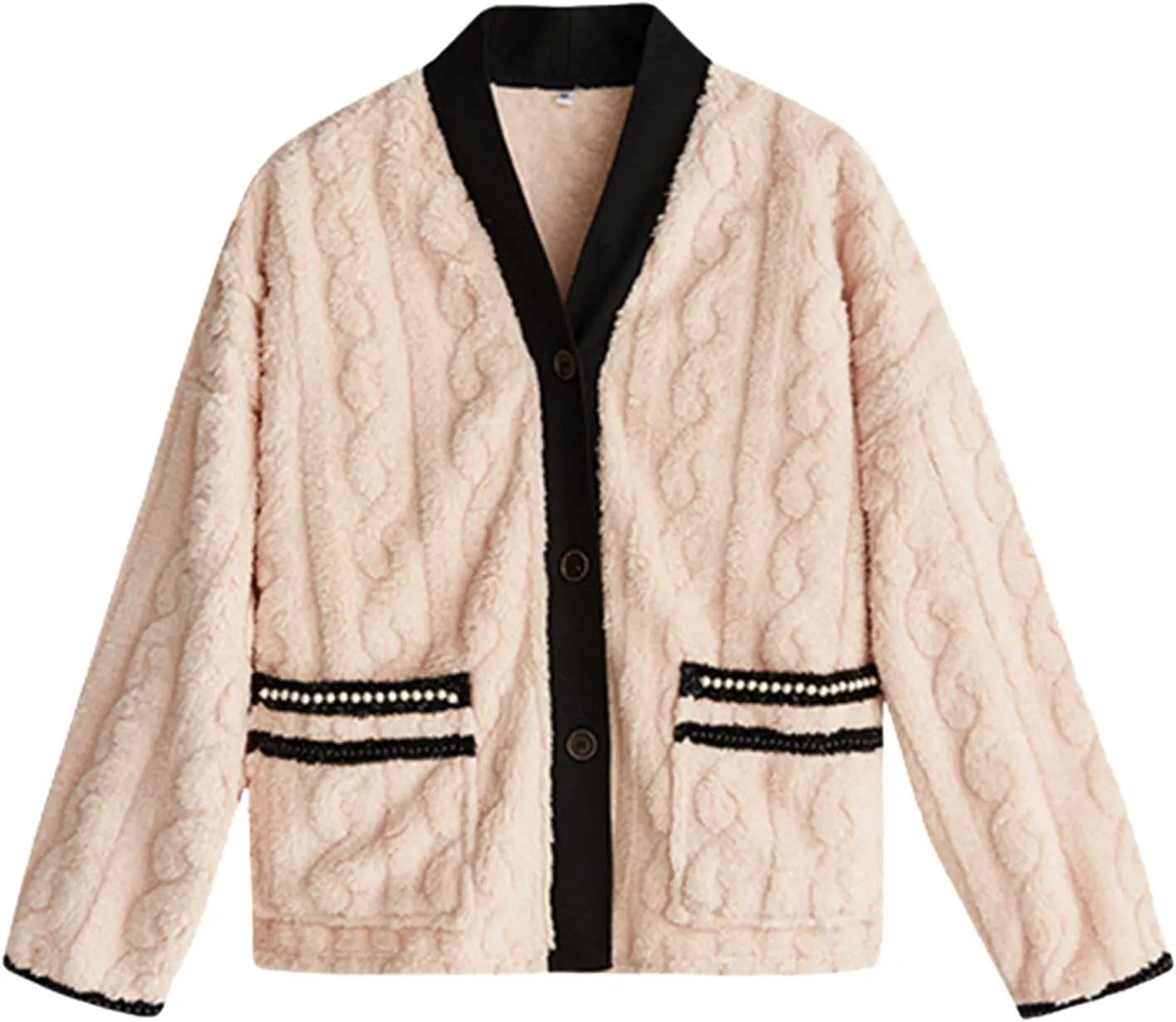 Unisex Women Sleepwear Sets Winter Flannel Print Warm Pajamas Suit Long Sleeve V Neck Top And Long Pants Soft for Ladies
