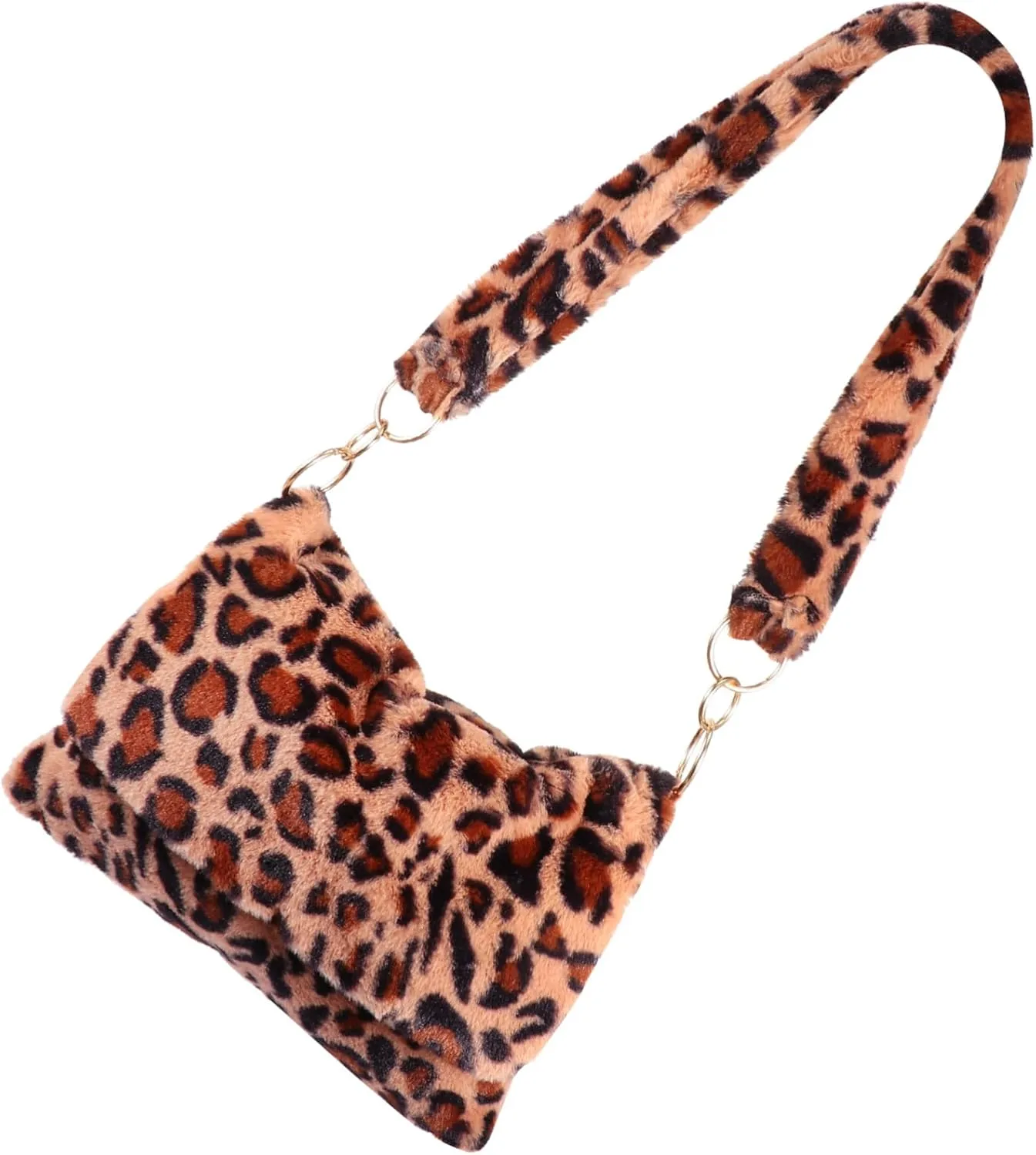 VALICLUD 1 x Plush Tote Bag, Shoulder Bags, Women's Shoulder Bags, Laptop Messenger Bag for Women, Plush Crossbody Bag, Women's Purses, Crossbody Bag, Women's Handbags, brown