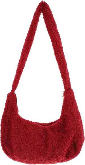 VALICLUD 2 x Handbag for Girls and Women, Artistic Shoulder Bag, Evening Bag, Casual Tote Bag and One for Bags, Underarm Purses, Furry Shoulder Bag, Handbag, Hobo