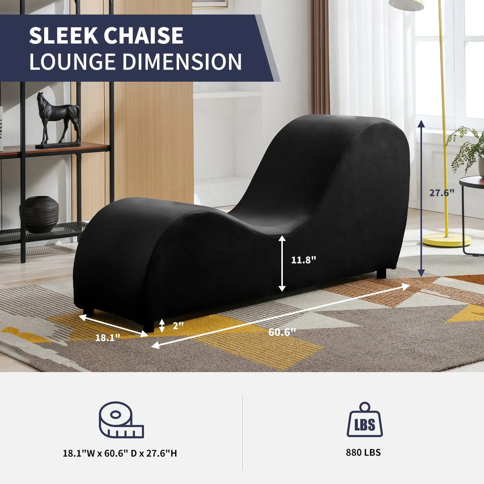 Velvet Yoga Chair for Adults, Chaise Lounge Chair for Yoga