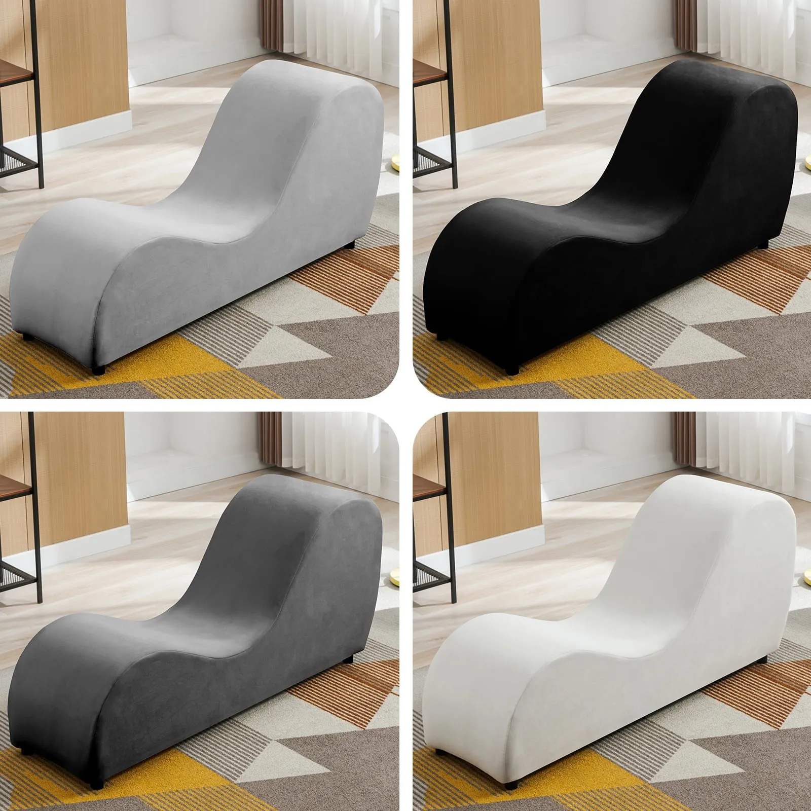 Velvet Yoga Chair for Adults, Chaise Lounge Chair for Yoga