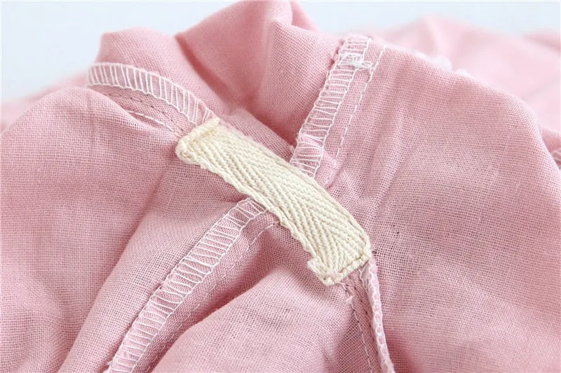 VenusFox Fresh pajamas sets women 100% gauze cotton Japanese summer long sleeve casual sleepwear women simple cute bear pyjamas