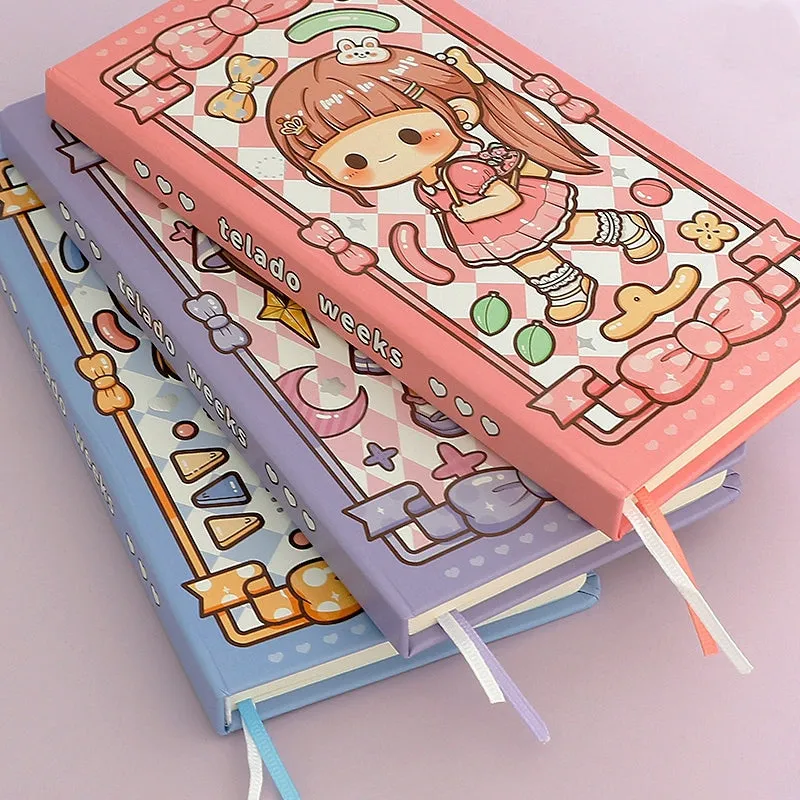 Versatile Girl Series Kawaii Cartoon Character Journal - 3.8 × 7.5"