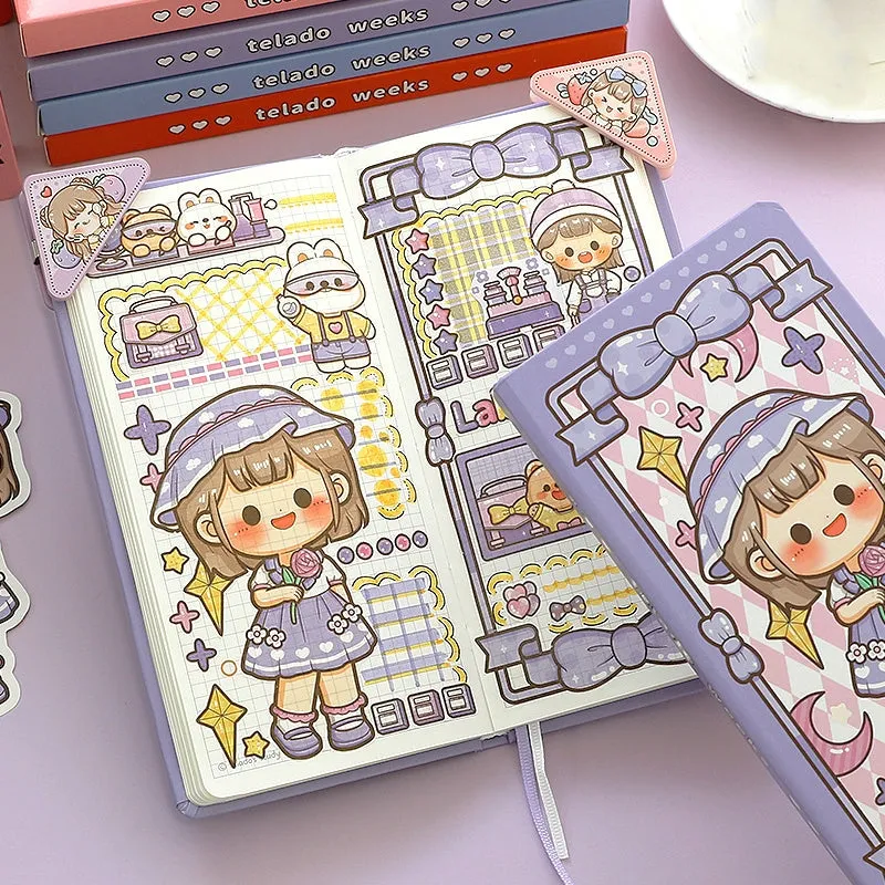Versatile Girl Series Kawaii Cartoon Character Journal - 3.8 × 7.5"