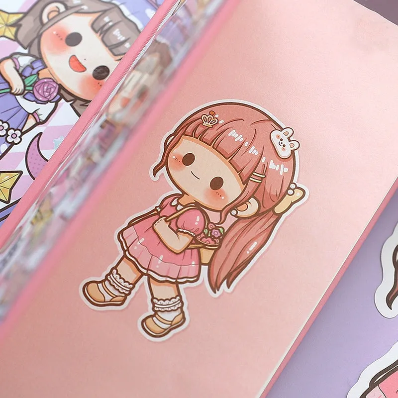 Versatile Girl Series Kawaii Cartoon Character Journal - 3.8 × 7.5"