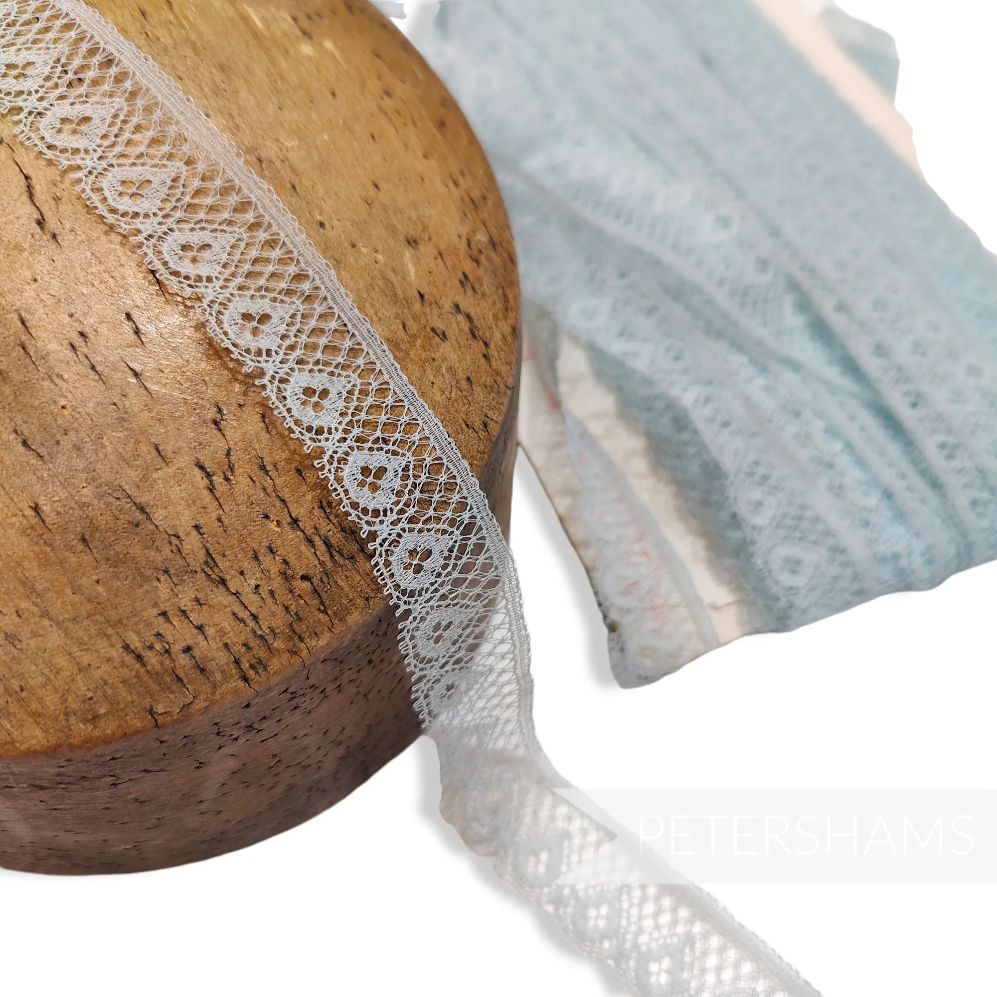 Vintage 20mm English 1960s Sheer Nylon Lace Ribbon - 1m