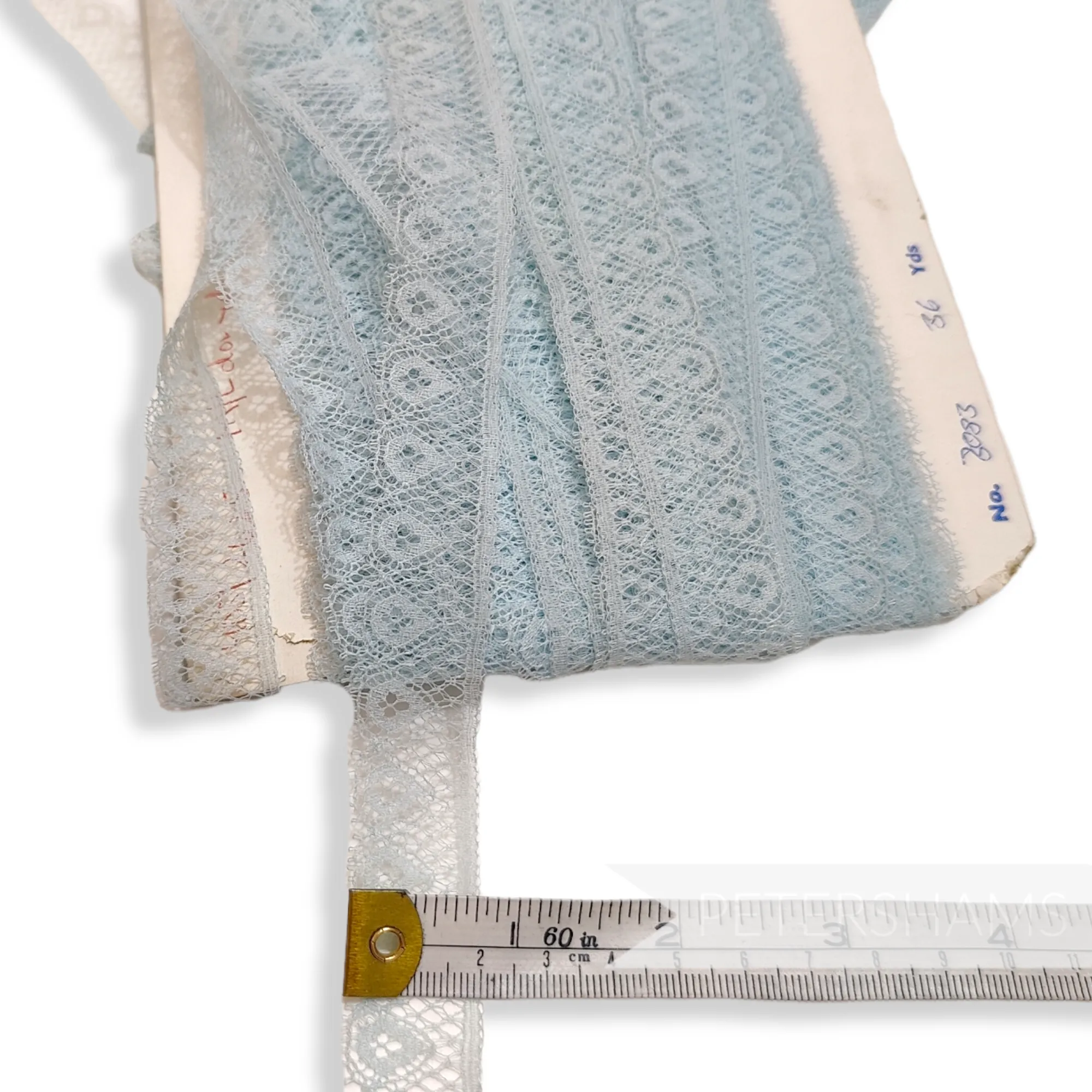 Vintage 20mm English 1960s Sheer Nylon Lace Ribbon - 1m
