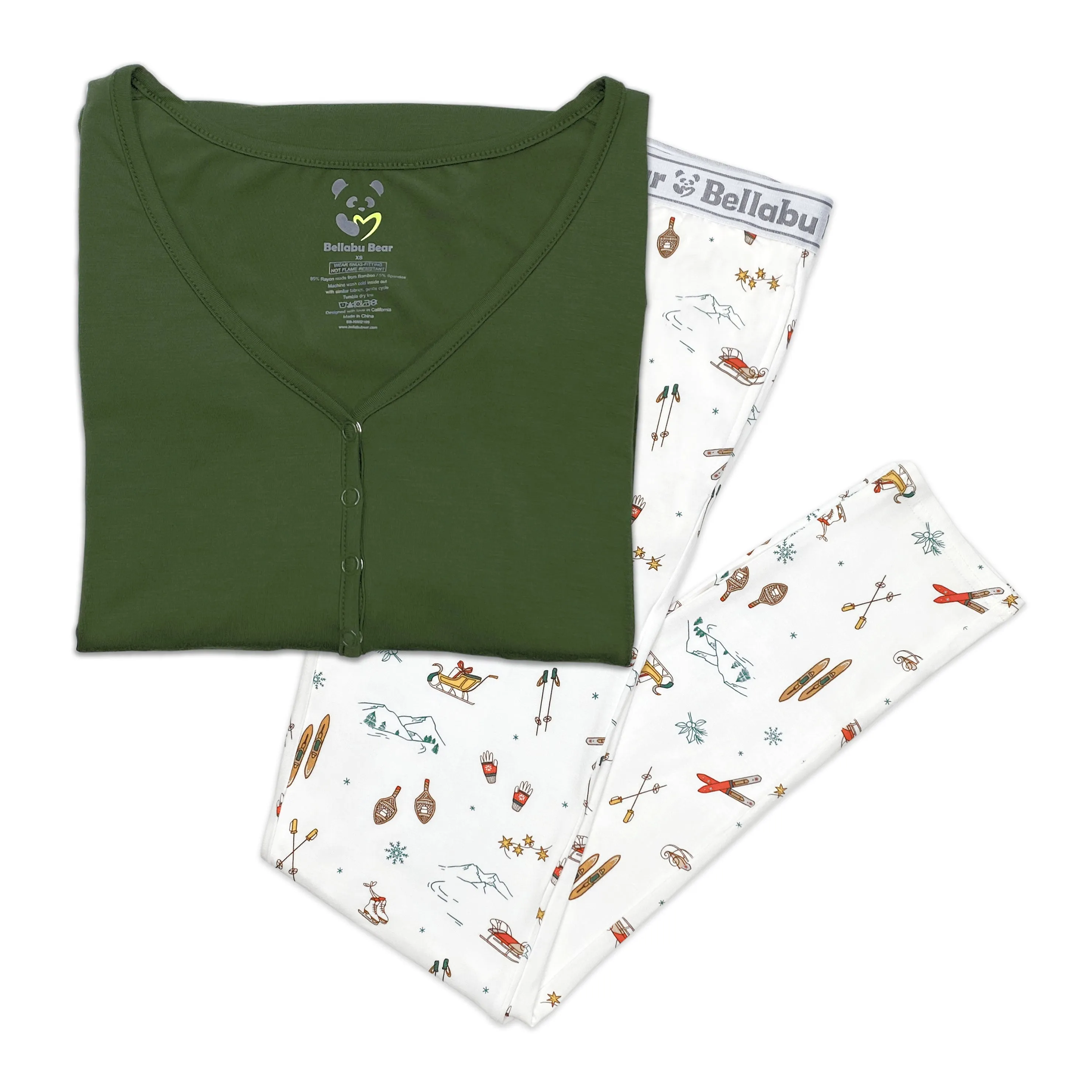 Vintage Holiday Bamboo Women's Pajama Set
