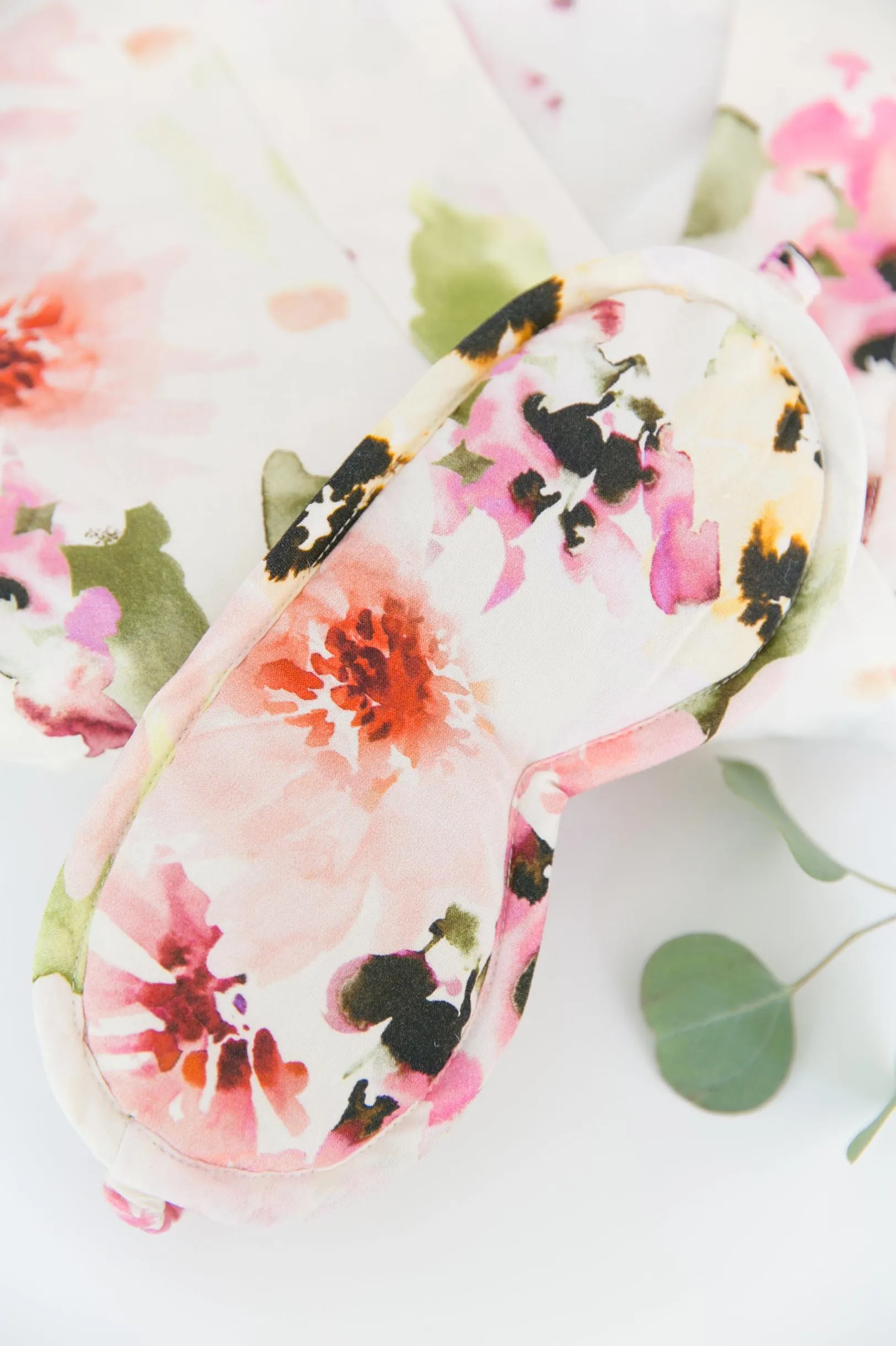 Watercolor Dreams Floral print rayon Sleep Mask