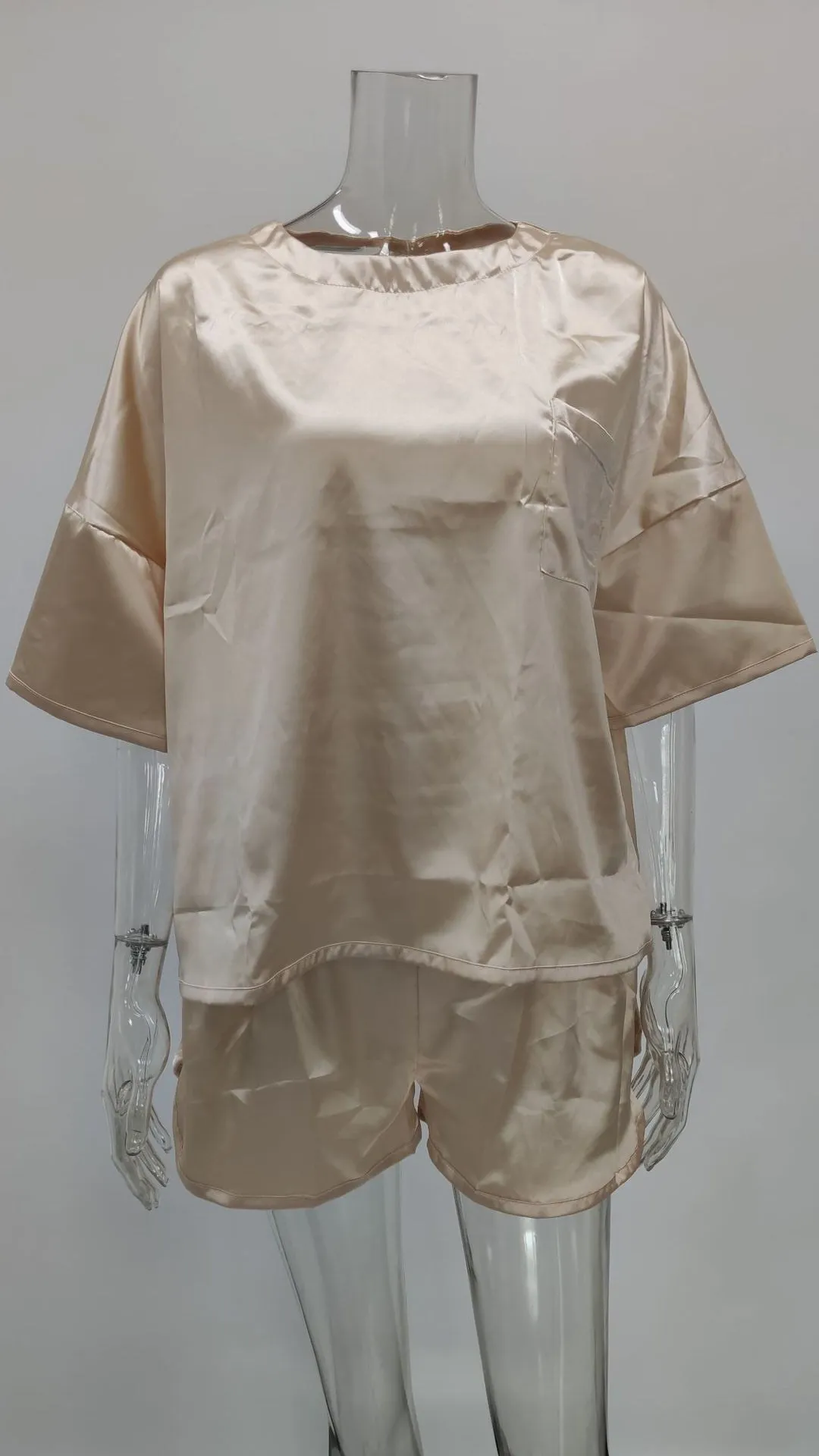 Wholesale Women's Holiday Wear Solid Homewear Loose Wholesale Pajama Sets For Valentine'S Day