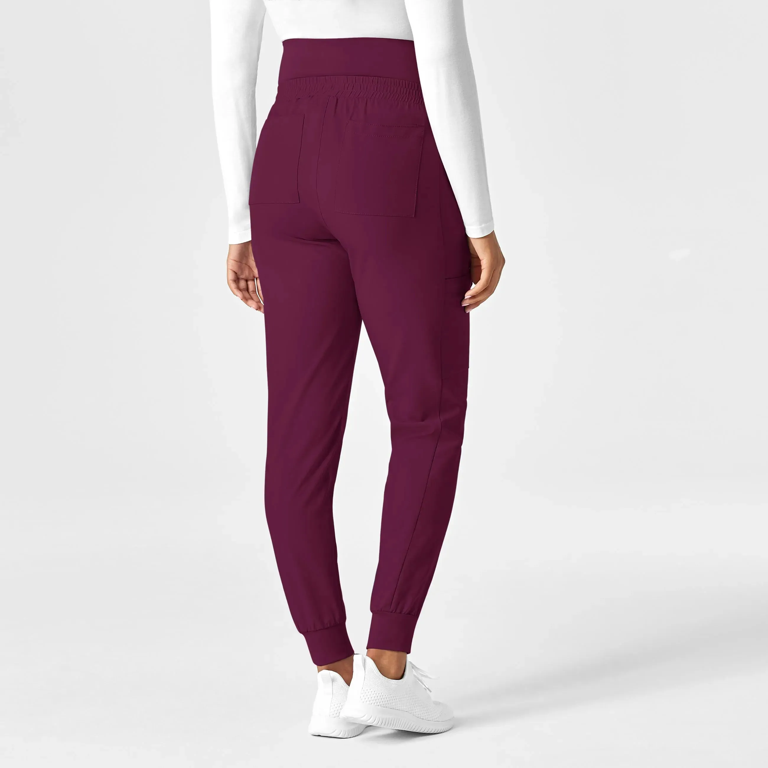 Wink Maternity Jogger Scrub Pant - Wine