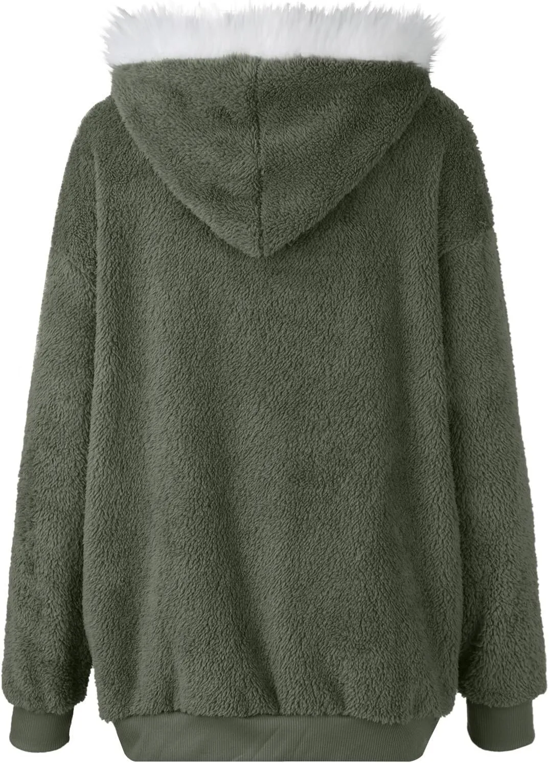 Winter Coats for Women Trendy Oversized Thick Fleece Zip Up Jackets Warm Comfy Wool Outerwear Coats with Pockets