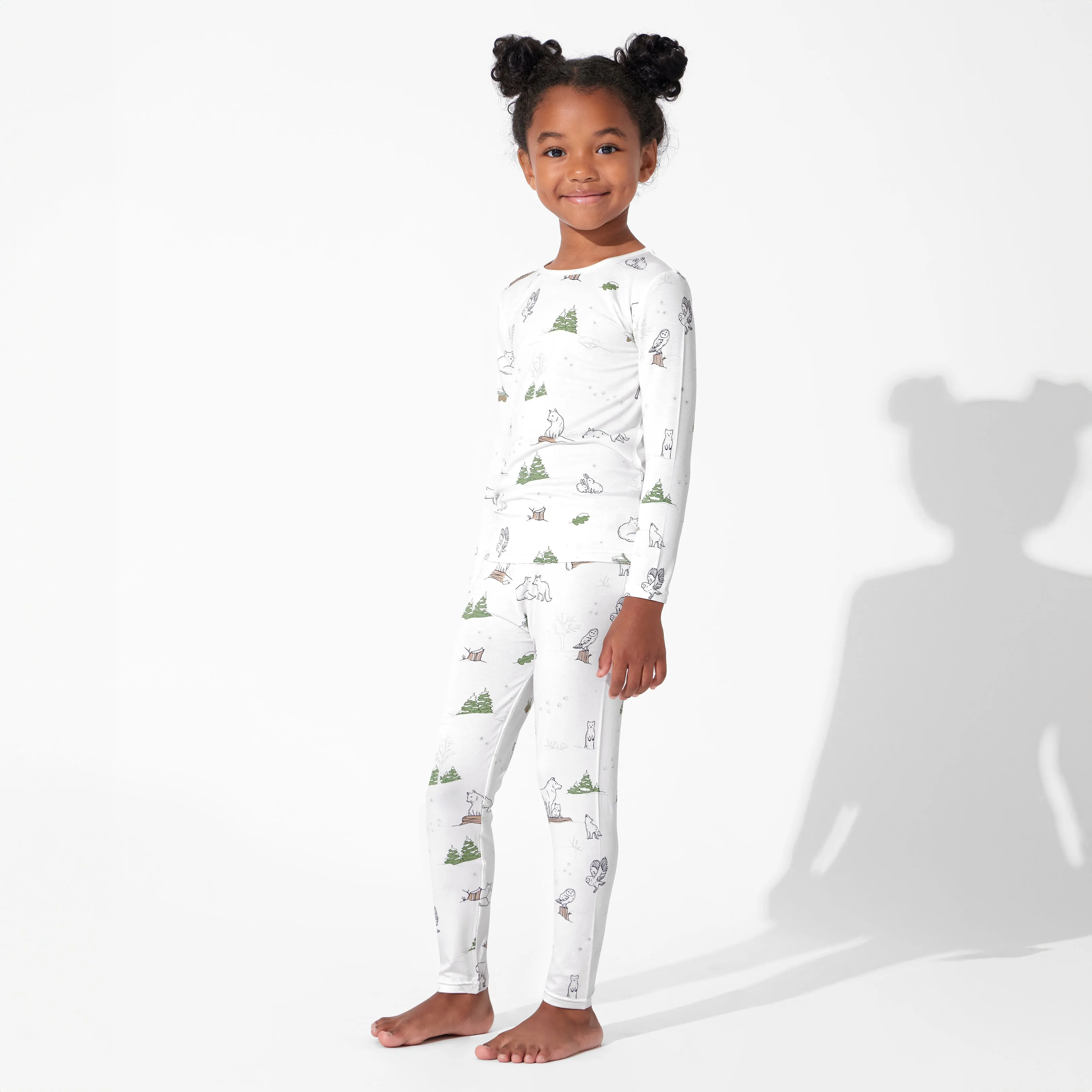 Winter Forest Animals Bamboo Kids Pajamas