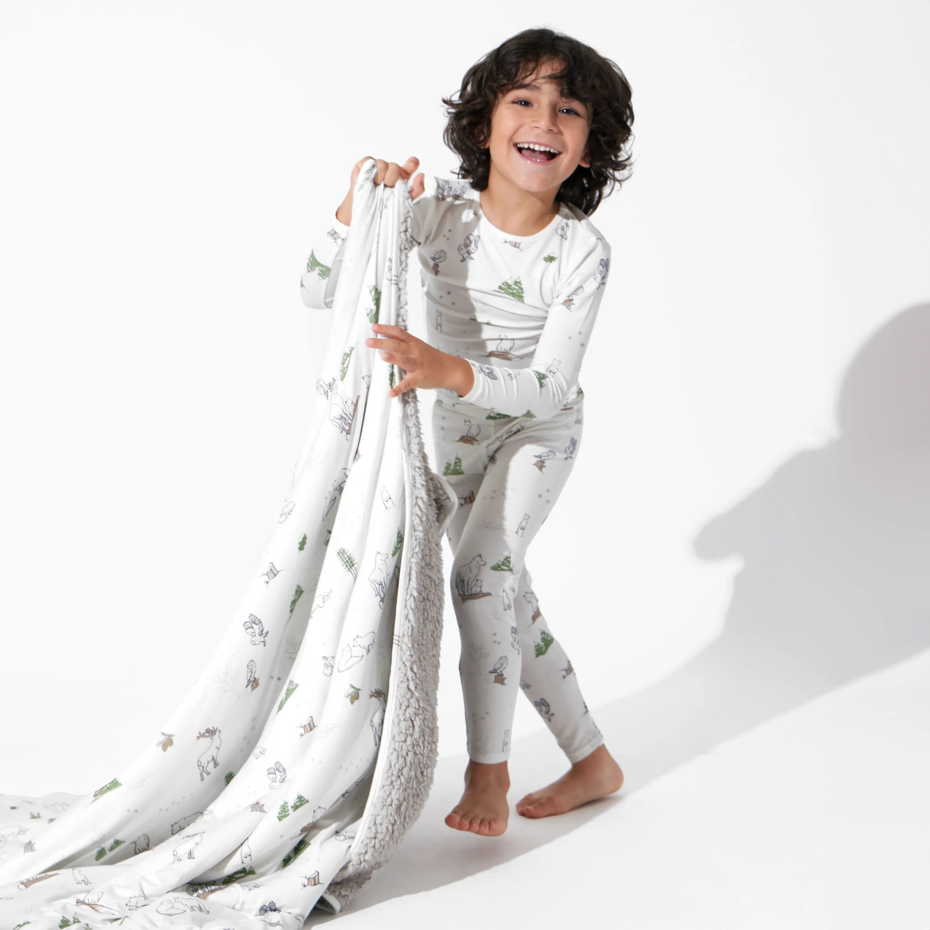 Winter Forest Animals Bamboo Kids Pajamas