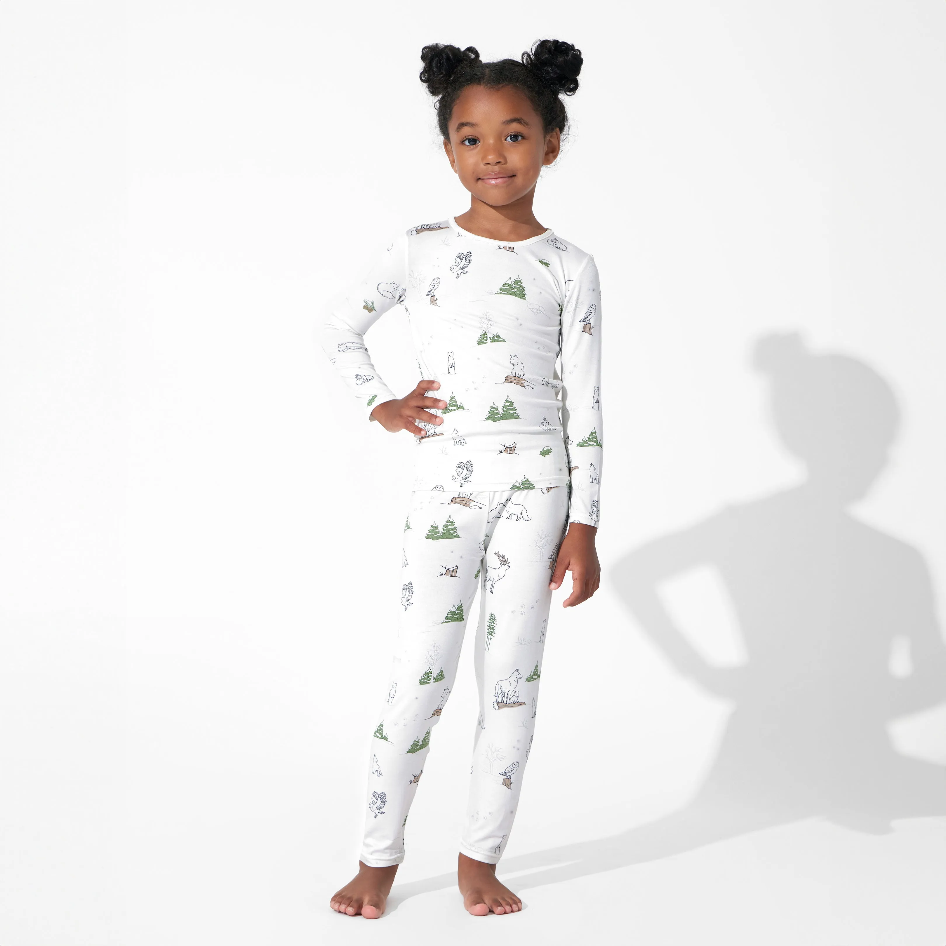 Winter Forest Animals Bamboo Kids Pajamas