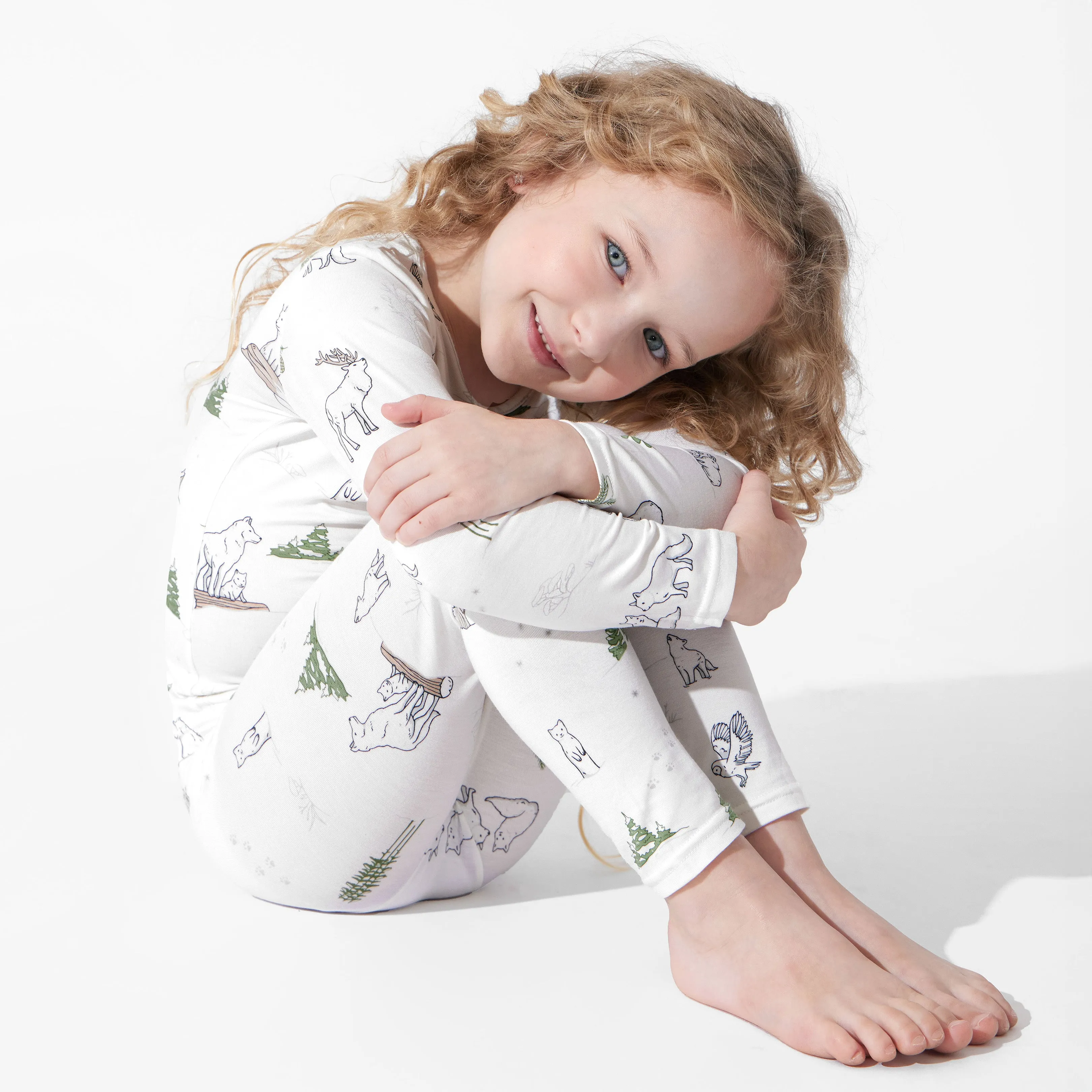 Winter Forest Animals Bamboo Kids Pajamas