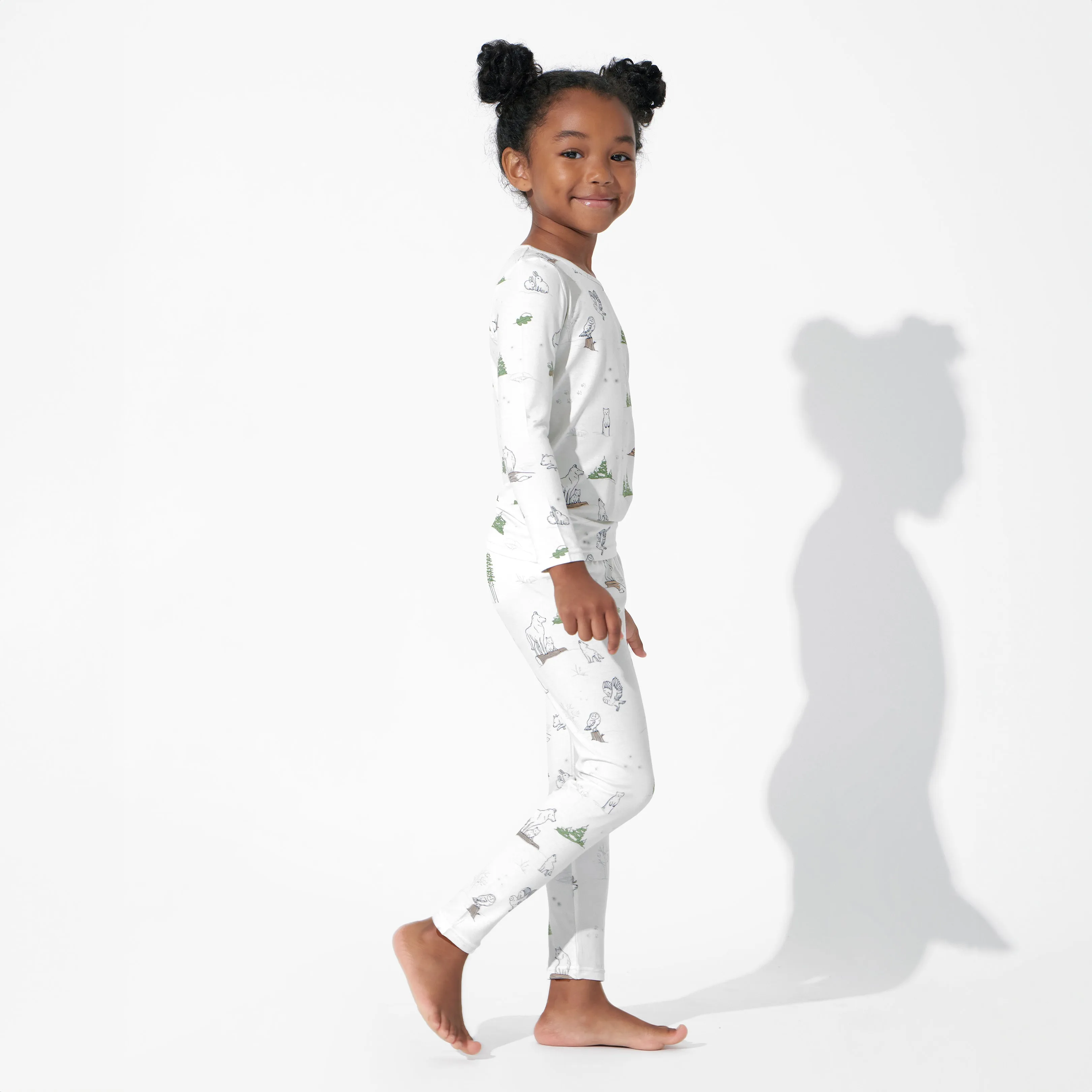 Winter Forest Animals Bamboo Kids Pajamas