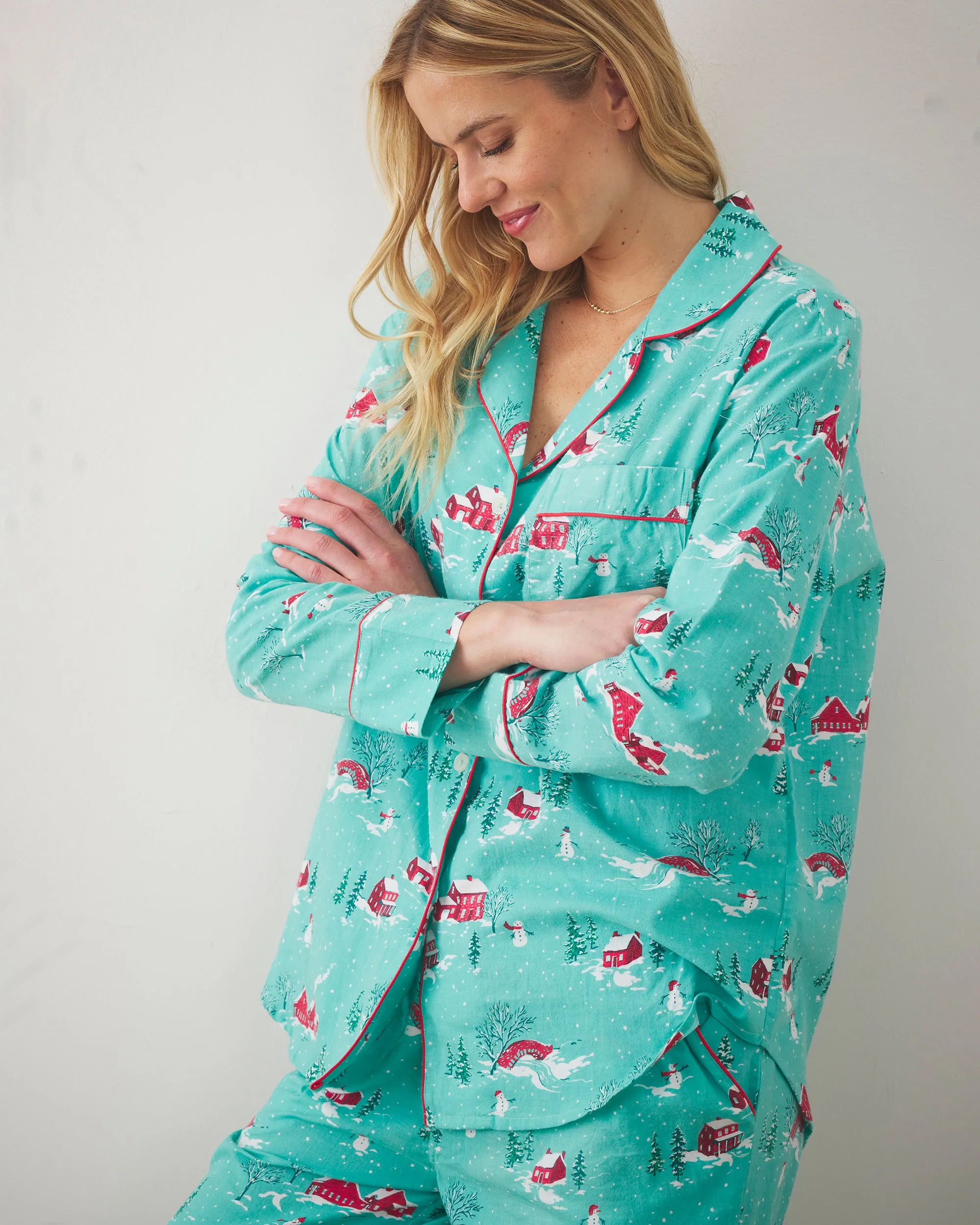 Winter Wonderland - Lightweight Flannel Long PJ Set - Snow Day