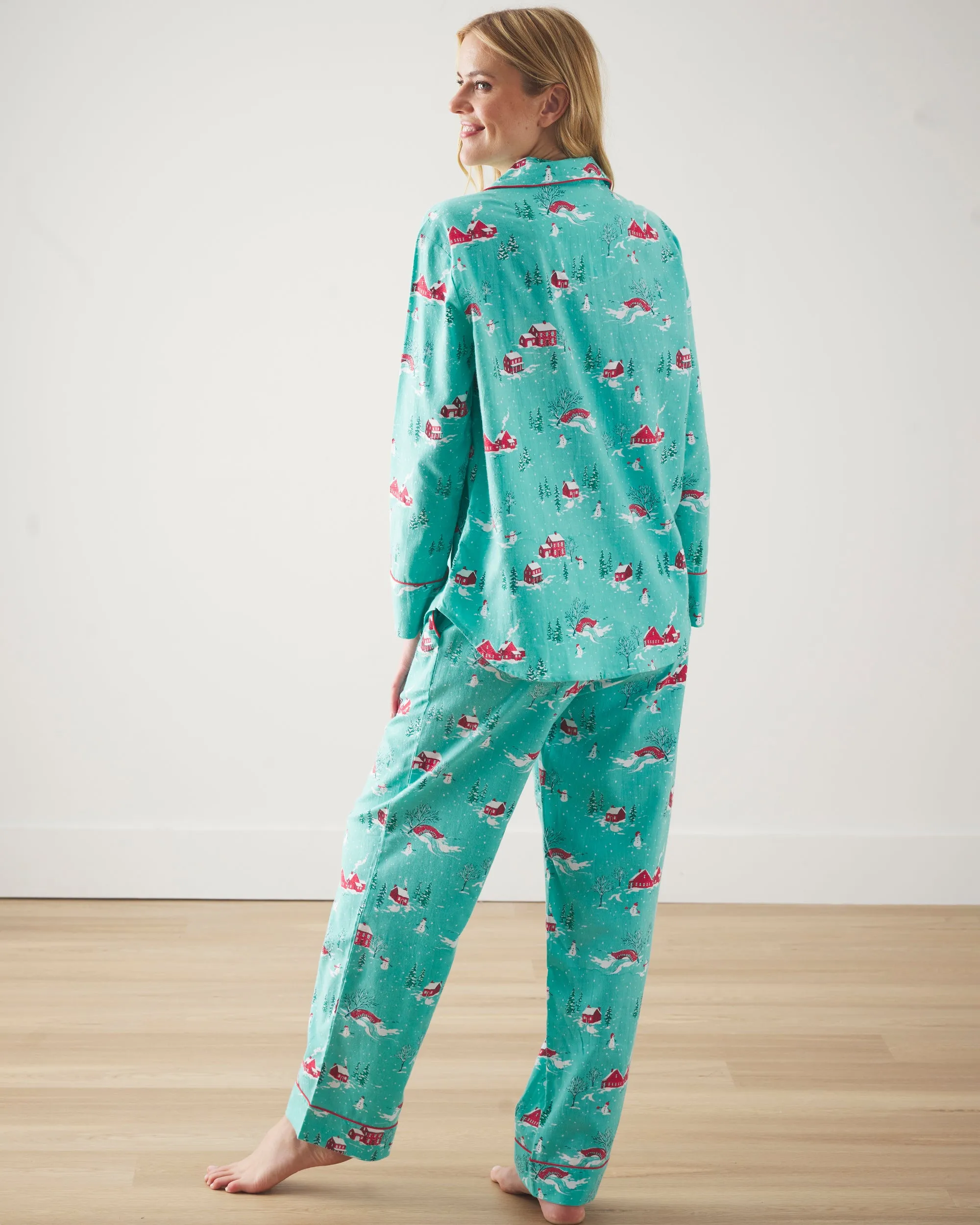 Winter Wonderland - Lightweight Flannel Long PJ Set - Snow Day
