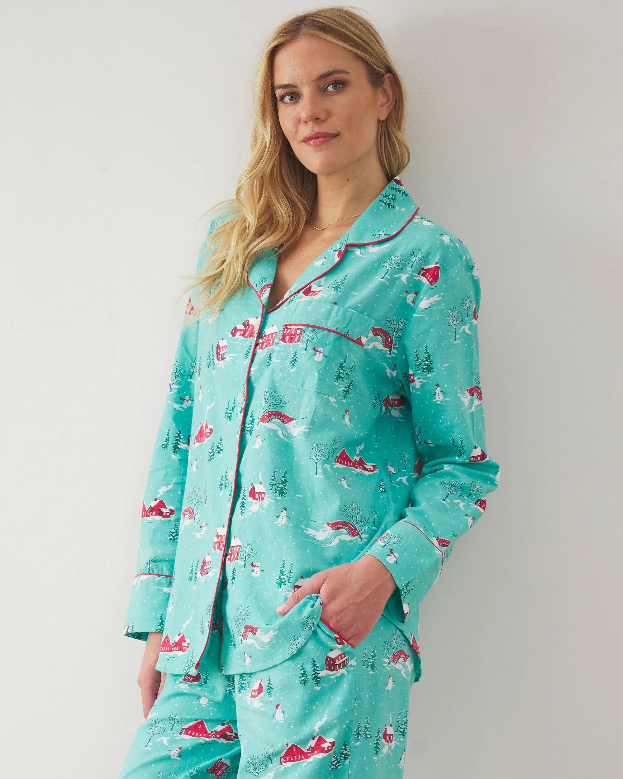 Winter Wonderland - Lightweight Flannel Long PJ Set - Snow Day