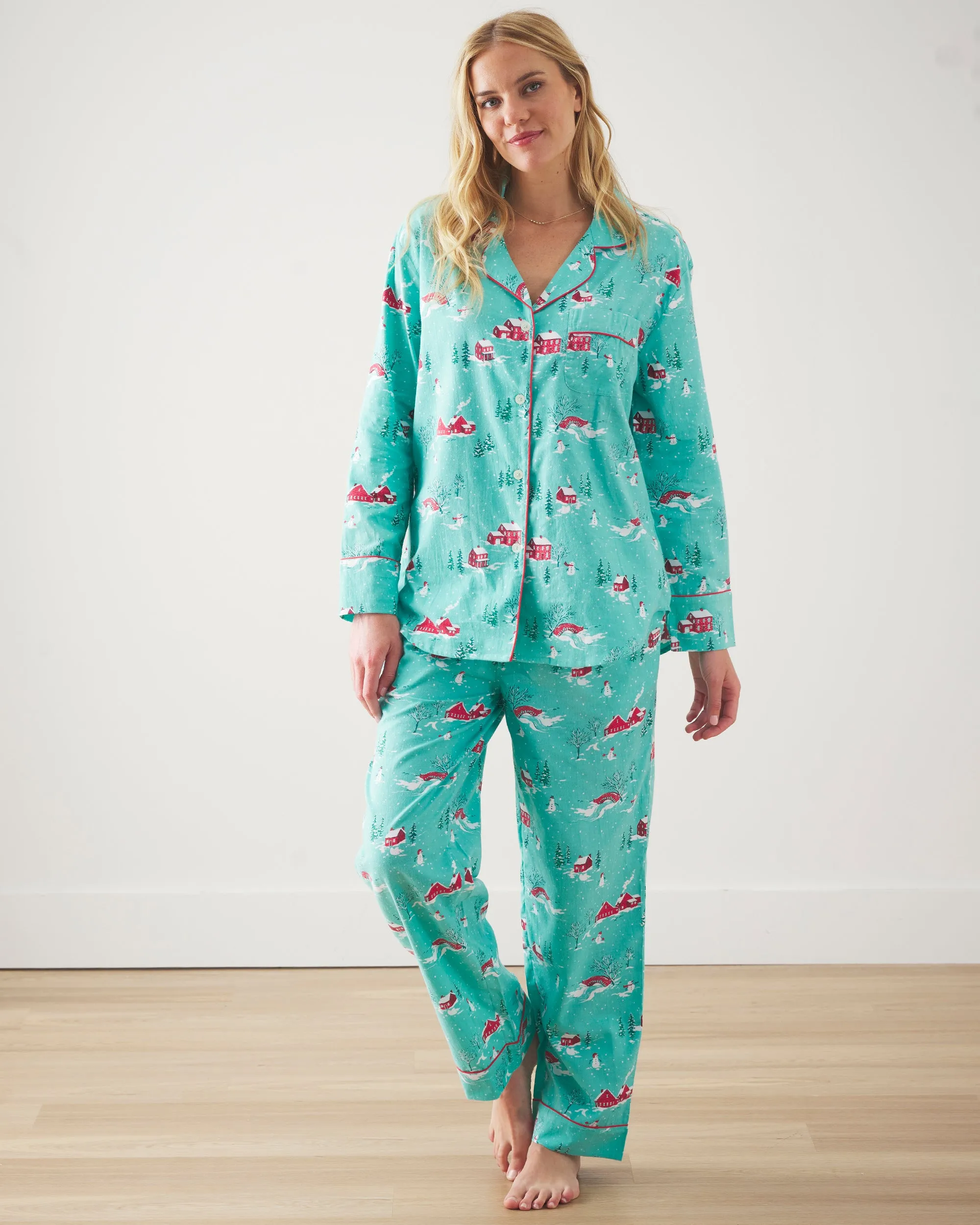 Winter Wonderland - Lightweight Flannel Long PJ Set - Snow Day