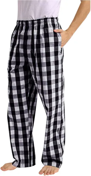 Women Buffalo Plaid Pajama Pants Funny Holiday Elastic Waist Casual Comfy Sleepwear Wide Leg Bottoms