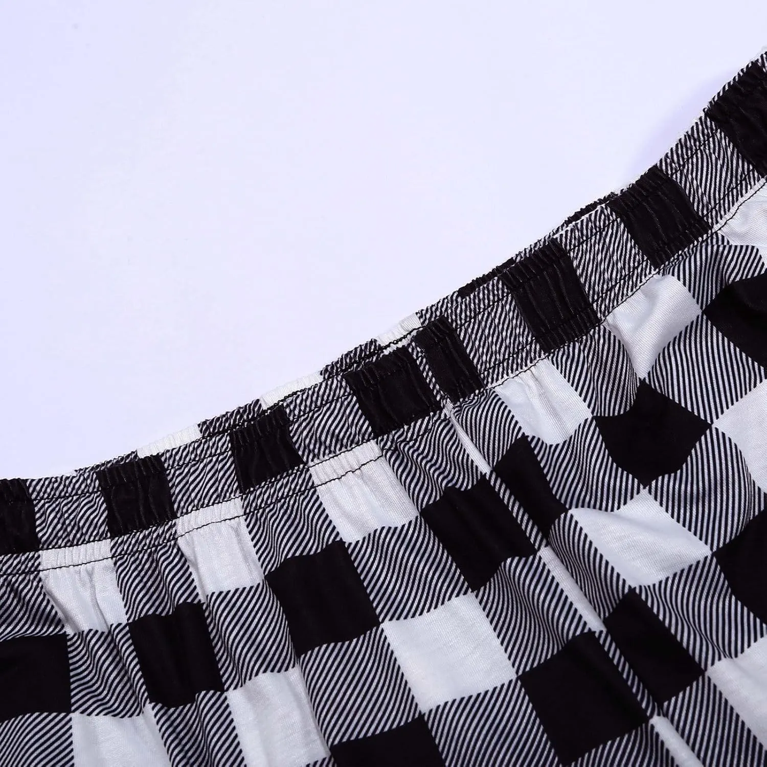 Women Buffalo Plaid Pajama Pants Funny Holiday Elastic Waist Casual Comfy Sleepwear Wide Leg Bottoms