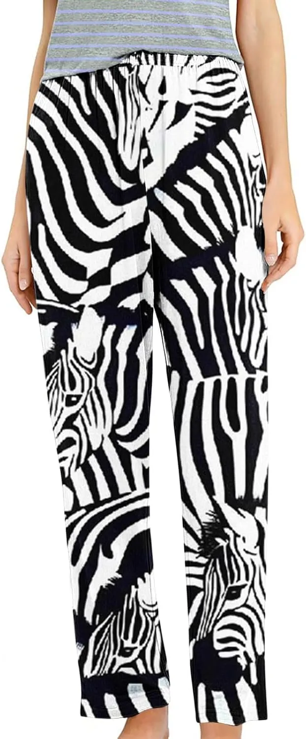 Women Cotton Pajama Pants Comfy Pj Bottoms Soft Printed Lounge Pant