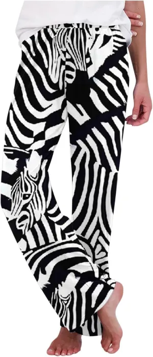 Women Cotton Pajama Pants Comfy Pj Bottoms Soft Printed Lounge Pant