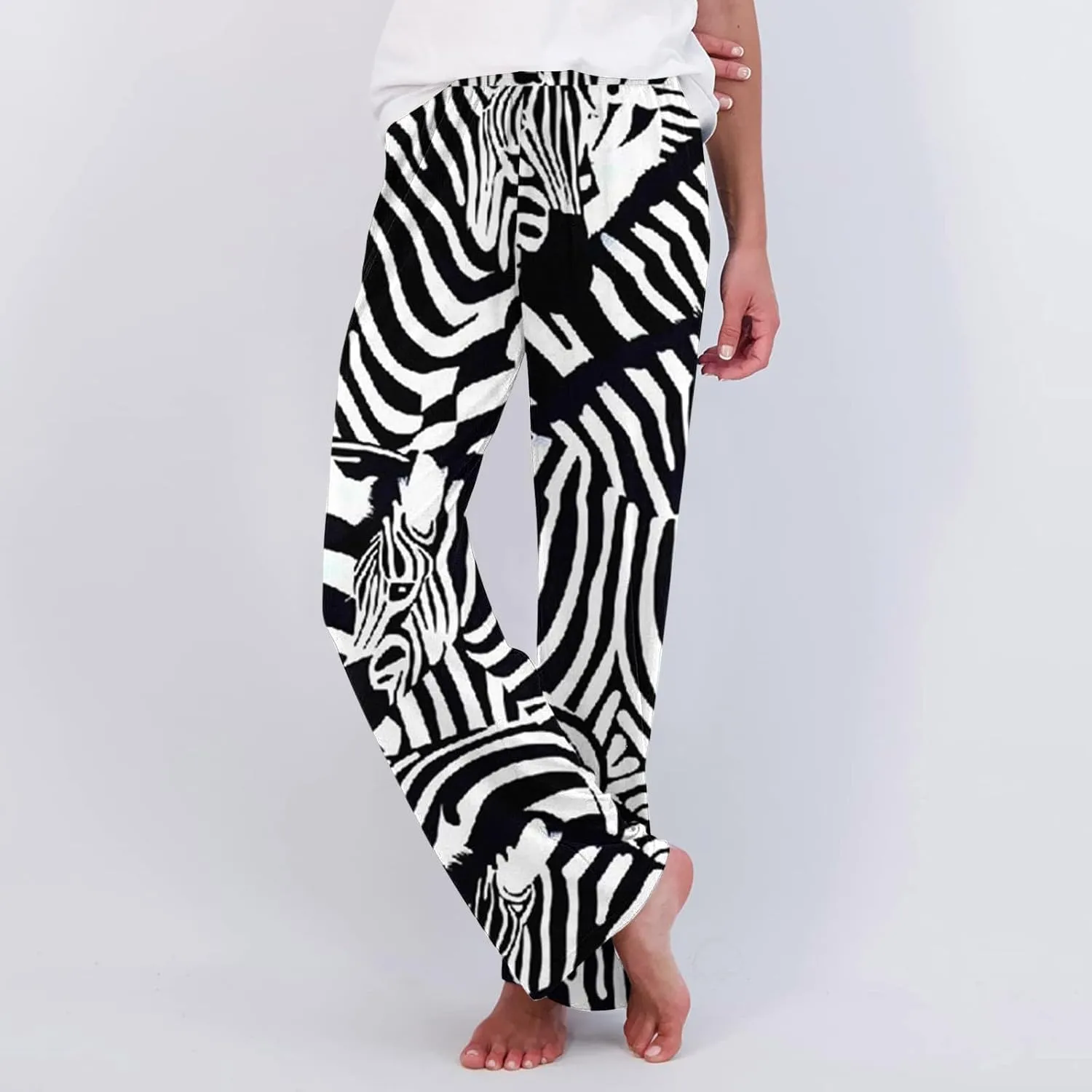 Women Cotton Pajama Pants Comfy Pj Bottoms Soft Printed Lounge Pant