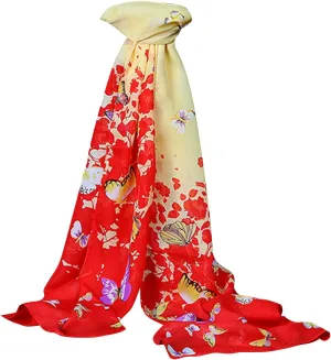 Women Silk Scarf Women's Scarves & Wraps Women Silk Scarves Scarf Dual-use And Shawl Printed Ladies Long Silk Scarf