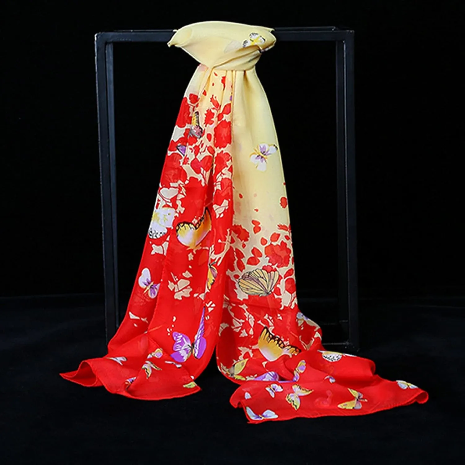 Women Silk Scarf Women's Scarves & Wraps Women Silk Scarves Scarf Dual-use And Shawl Printed Ladies Long Silk Scarf