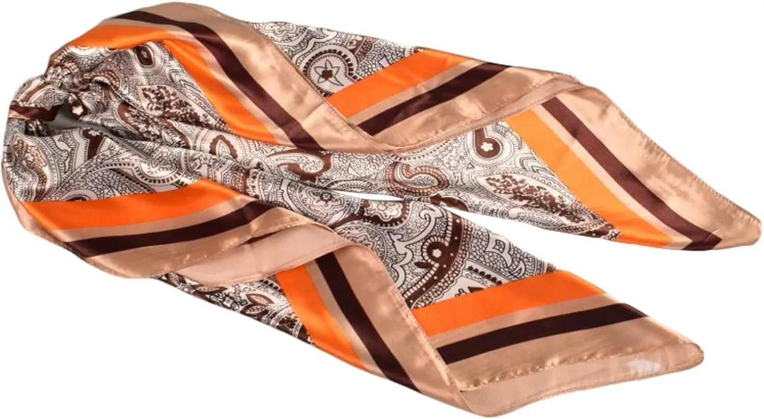 Women Silk Scarves Winter Scarfs For Women Head Scarf For Women Satin Cashew Flower Prints Square Scarfs For