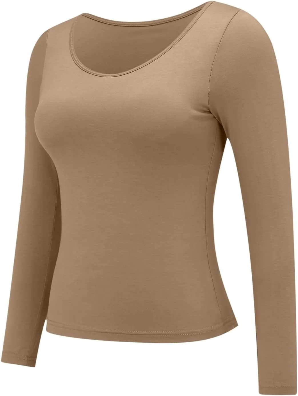 Women Soft Pajamas Comfy Casual Sleepwear with Built In Bra Plus Size Long Sleeve Nightwear Sexy Warm Loungewear