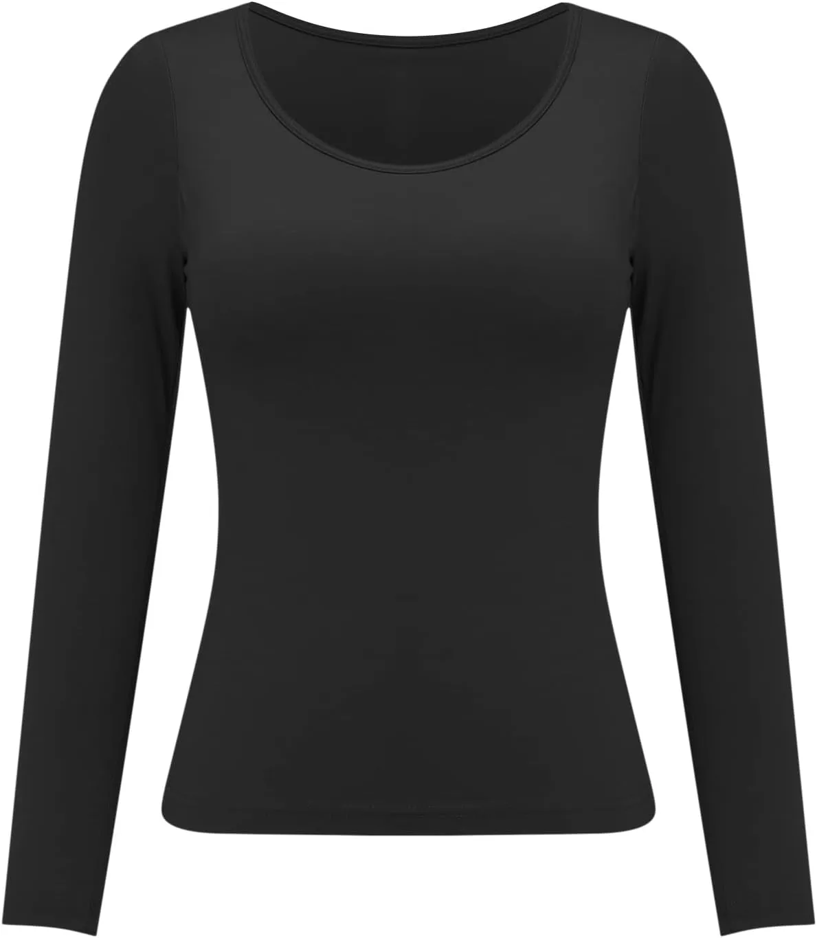 Women Soft Pajamas Comfy Casual Sleepwear with Built In Bra Plus Size Long Sleeve Nightwear Sexy Warm Loungewear
