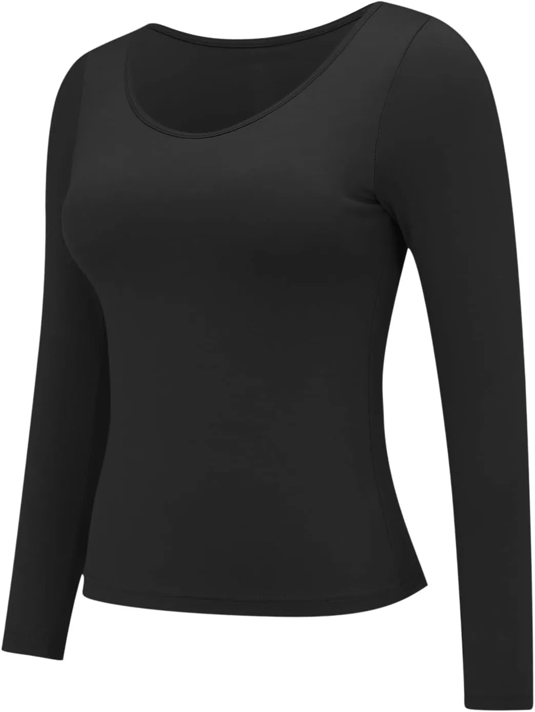 Women Soft Pajamas Comfy Casual Sleepwear with Built In Bra Plus Size Long Sleeve Nightwear Sexy Warm Loungewear