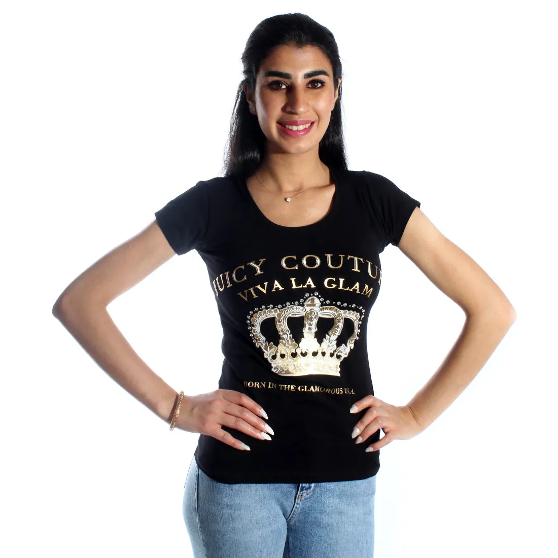 women t-shirt/ black/ cotoon   lycra/ made in Turkey -3403